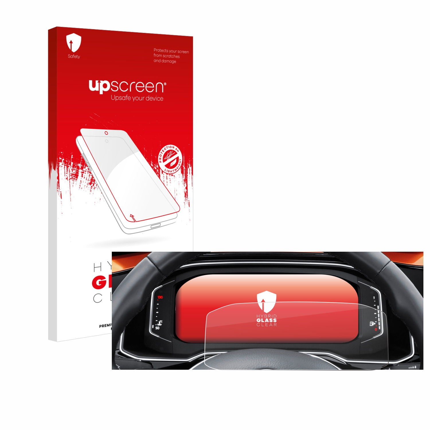 čirá skleněná fólie upscreen Hybrid Glas pro Volkswagen Polo 6 Digital Cockpit Pro