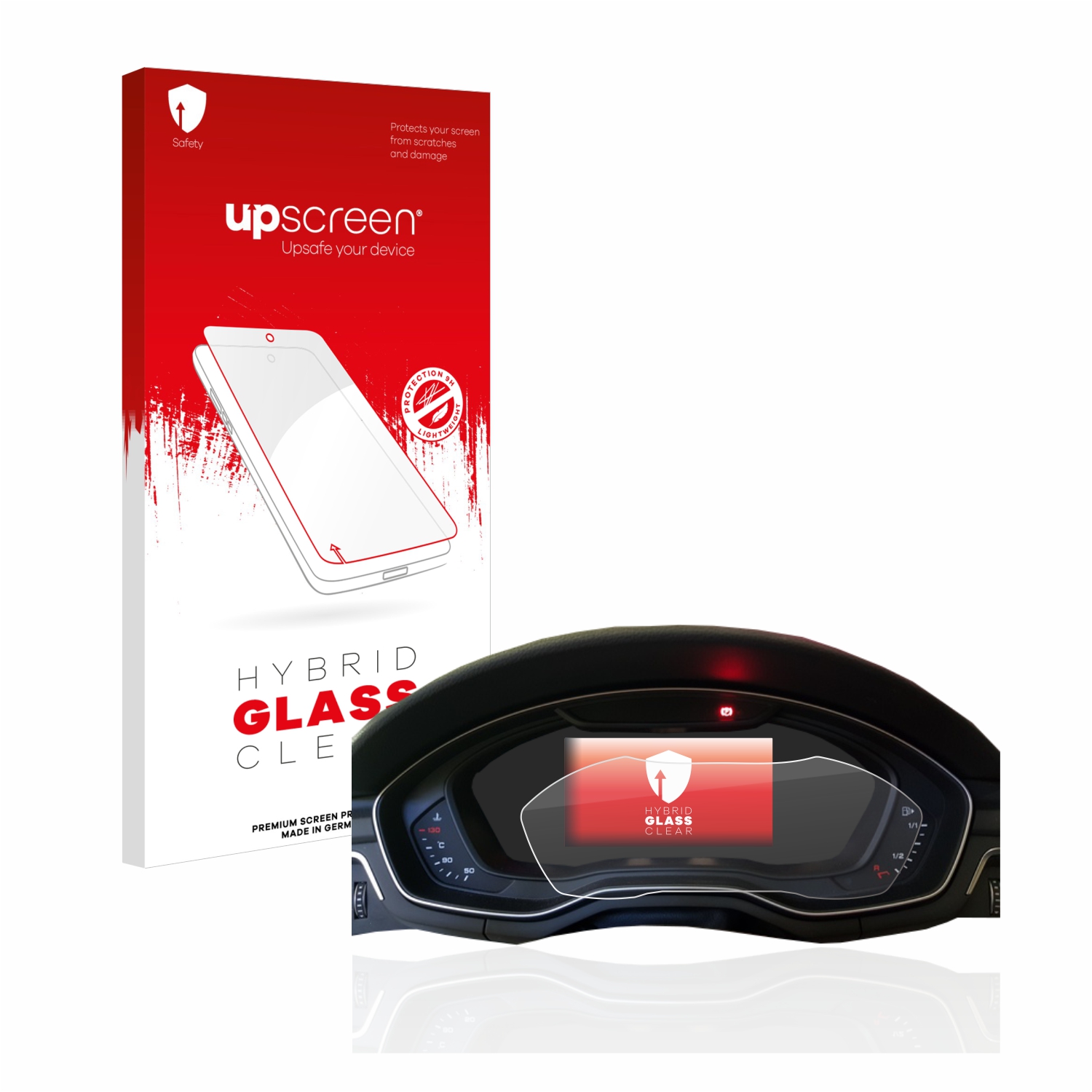 čirá skleněná fólie upscreen Hybrid Glas pro Audi A4 B9 2017 Virtual Cockpit