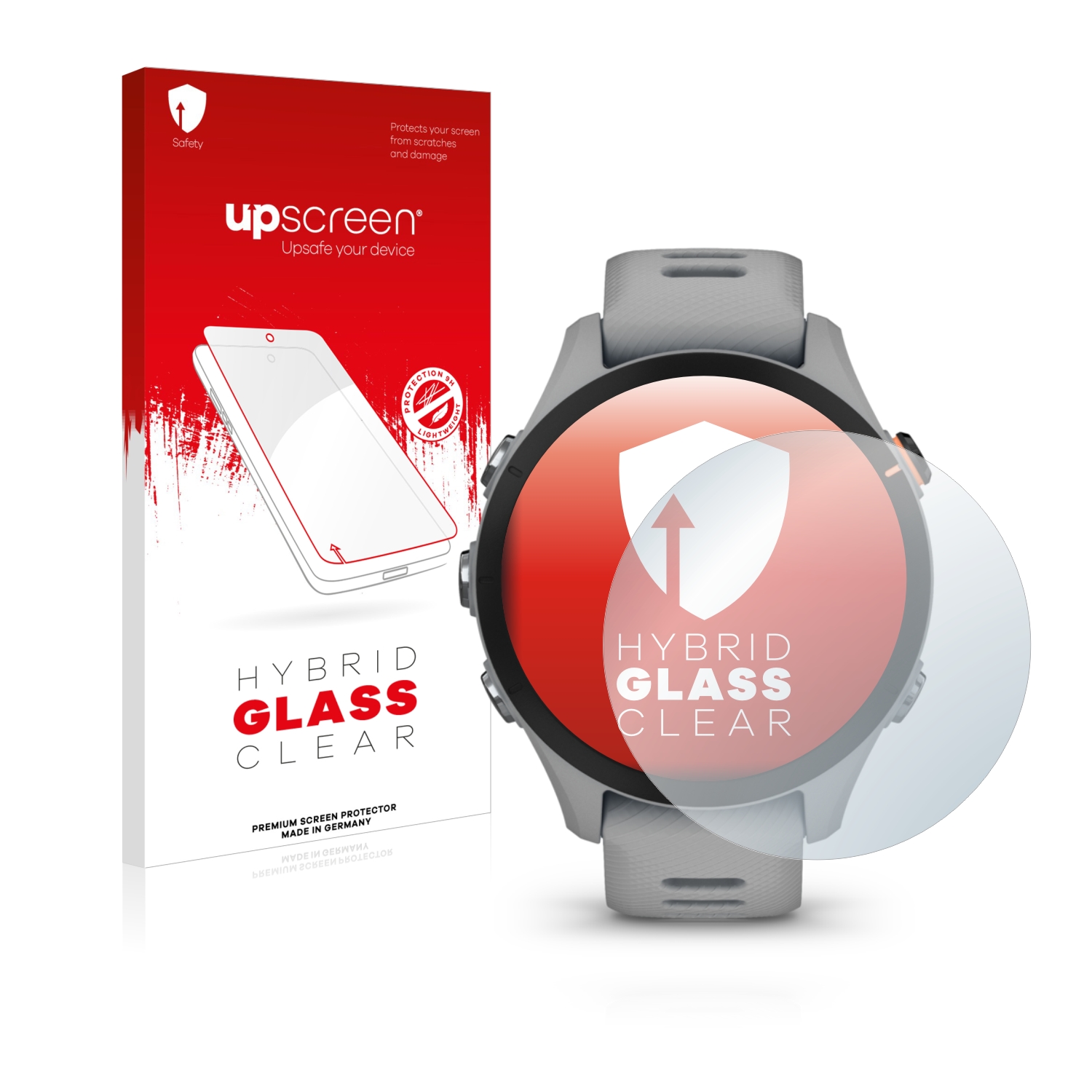 čirá skleněná fólie upscreen Hybrid Glas pro Garmin Forerunner 255S Music