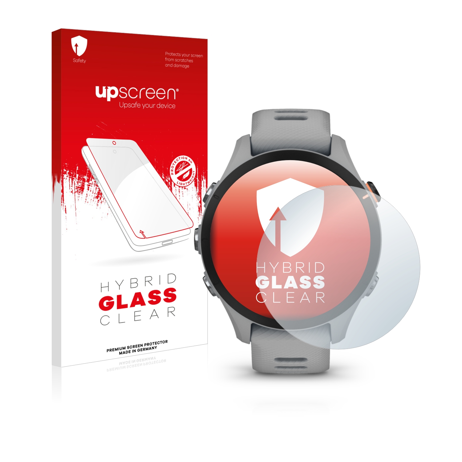 čirá skleněná fólie upscreen Hybrid Glas pro Garmin Forerunner 255S
