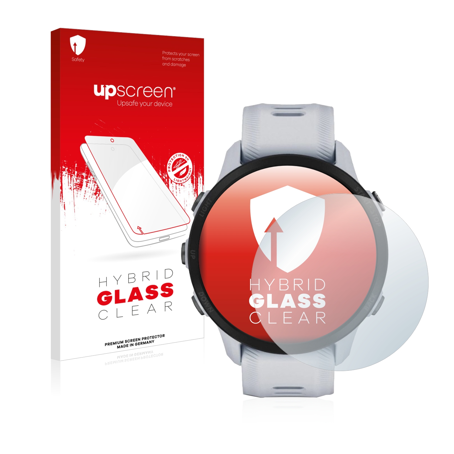 čirá skleněná fólie upscreen Hybrid Glas pro Garmin Forerunner 955 Solar