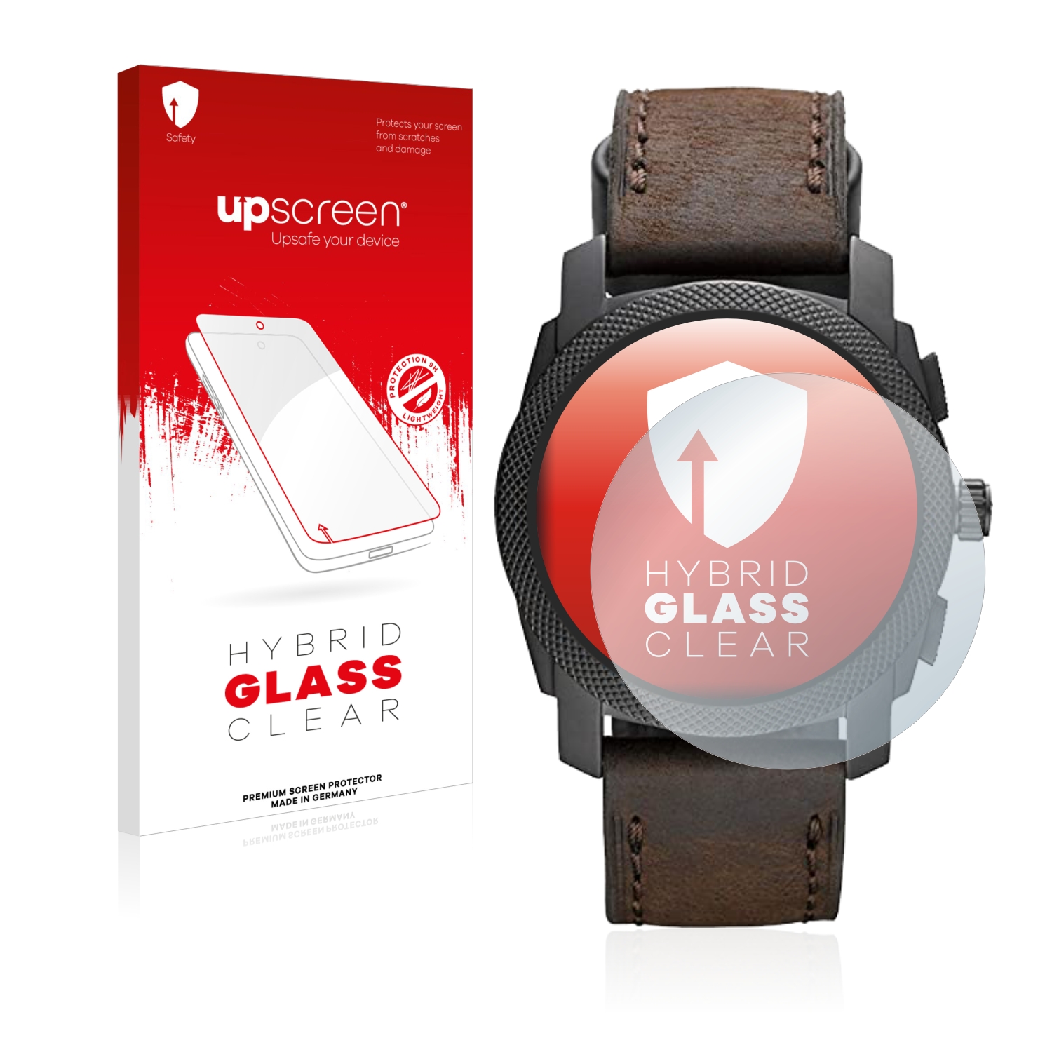 čirá skleněná fólie upscreen Hybrid Glas pro Fossil Chronograph