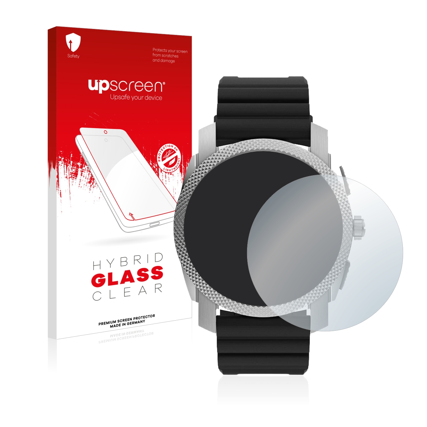 čirá skleněná fólie upscreen Hybrid Glas pro Fossil Gen 6 Hybrid Machine (45mm)