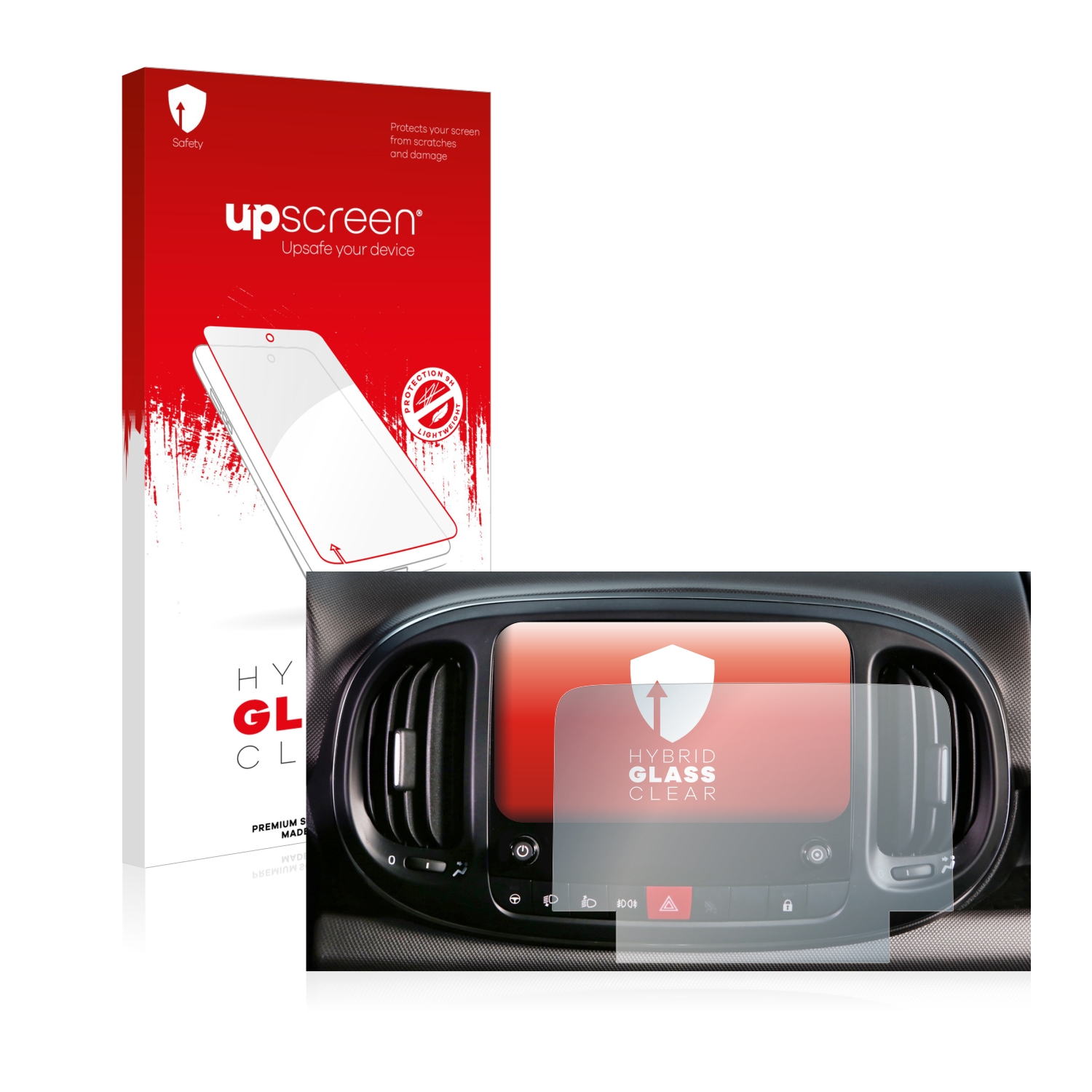 čirá skleněná fólie upscreen Hybrid Glas pro Fiat 500L 2022 Uconnect 7