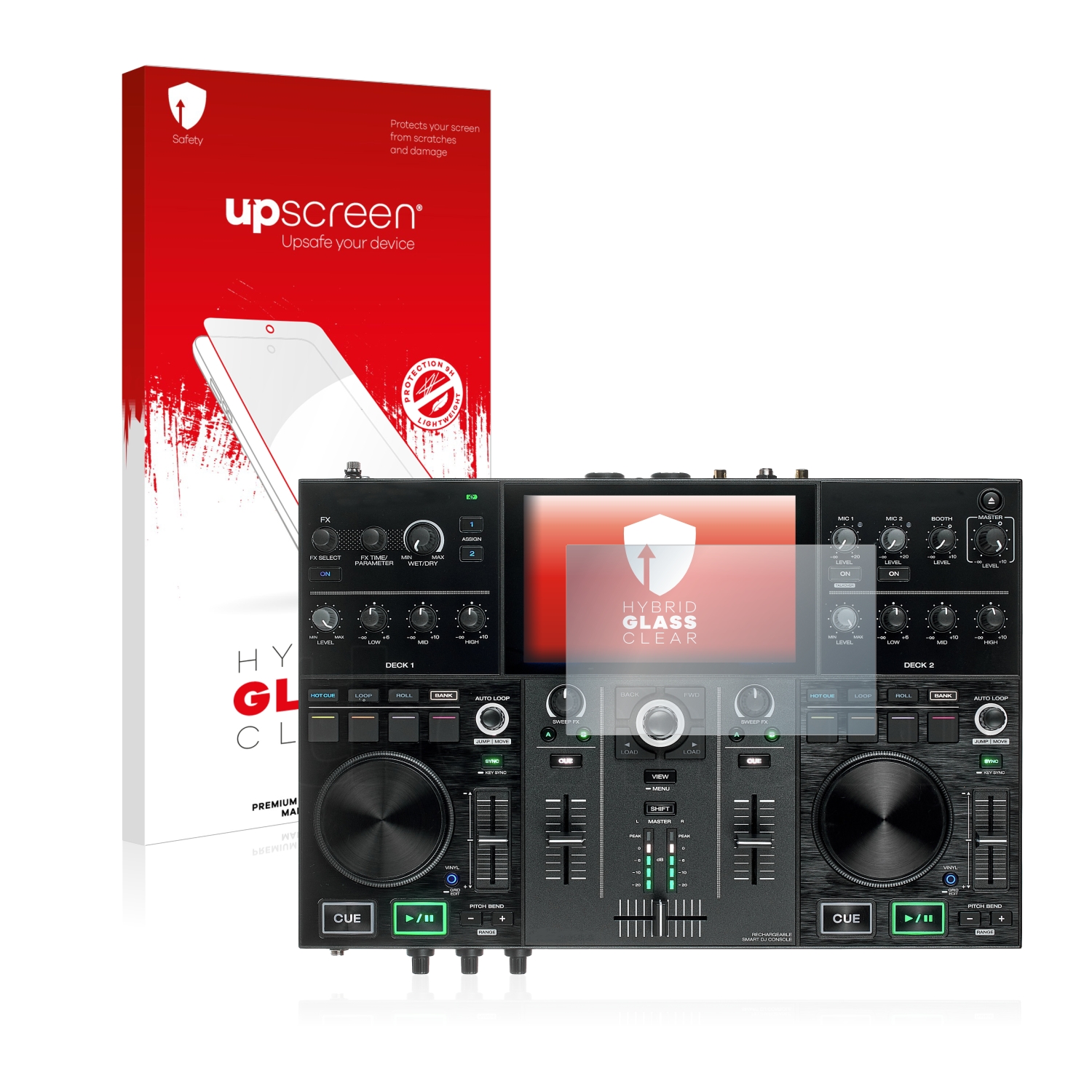 čirá skleněná fólie upscreen Hybrid Glas pro Denon DJ Prime Go