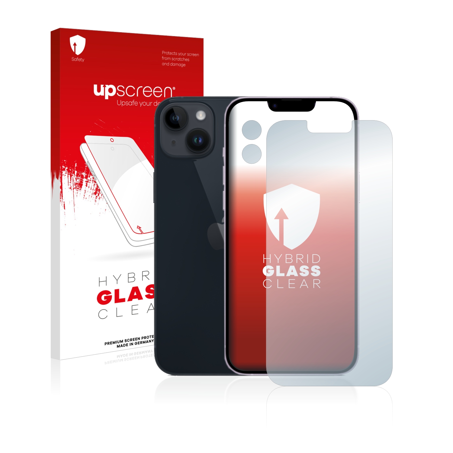 čirá skleněná fólie upscreen Hybrid Glas pro Apple iPhone 14 Plus (displej+Kamera)