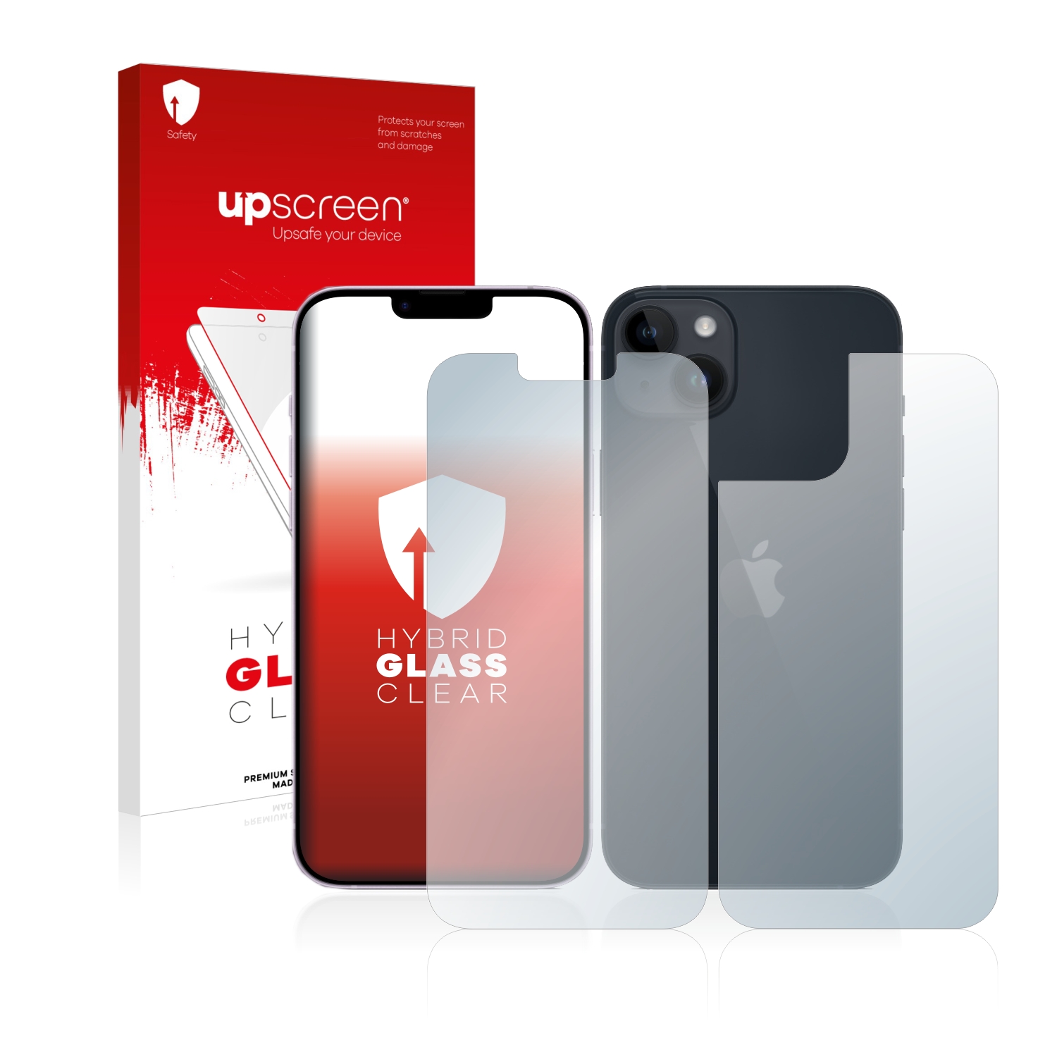 čirá skleněná fólie upscreen Hybrid Glas pro Apple iPhone 14 Plus (displej+zadní strana)