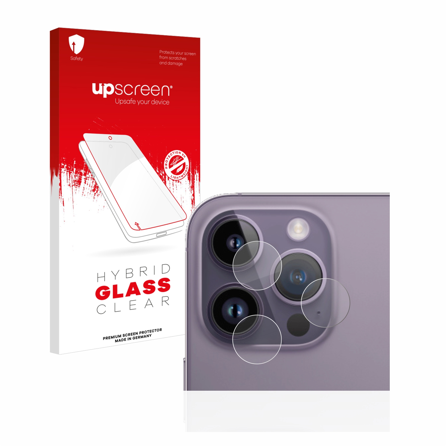 čirá skleněná fólie upscreen Hybrid Glas pro Apple iPhone 14 Pro Max (pouze kamera)