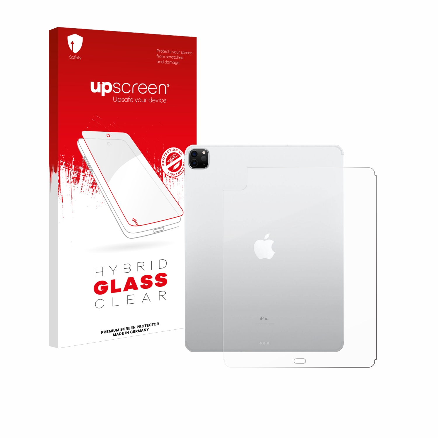 čirá skleněná fólie upscreen Hybrid Glas pro Apple iPad Pro 12.9 2022 (zadní strana, 6 Gen.)