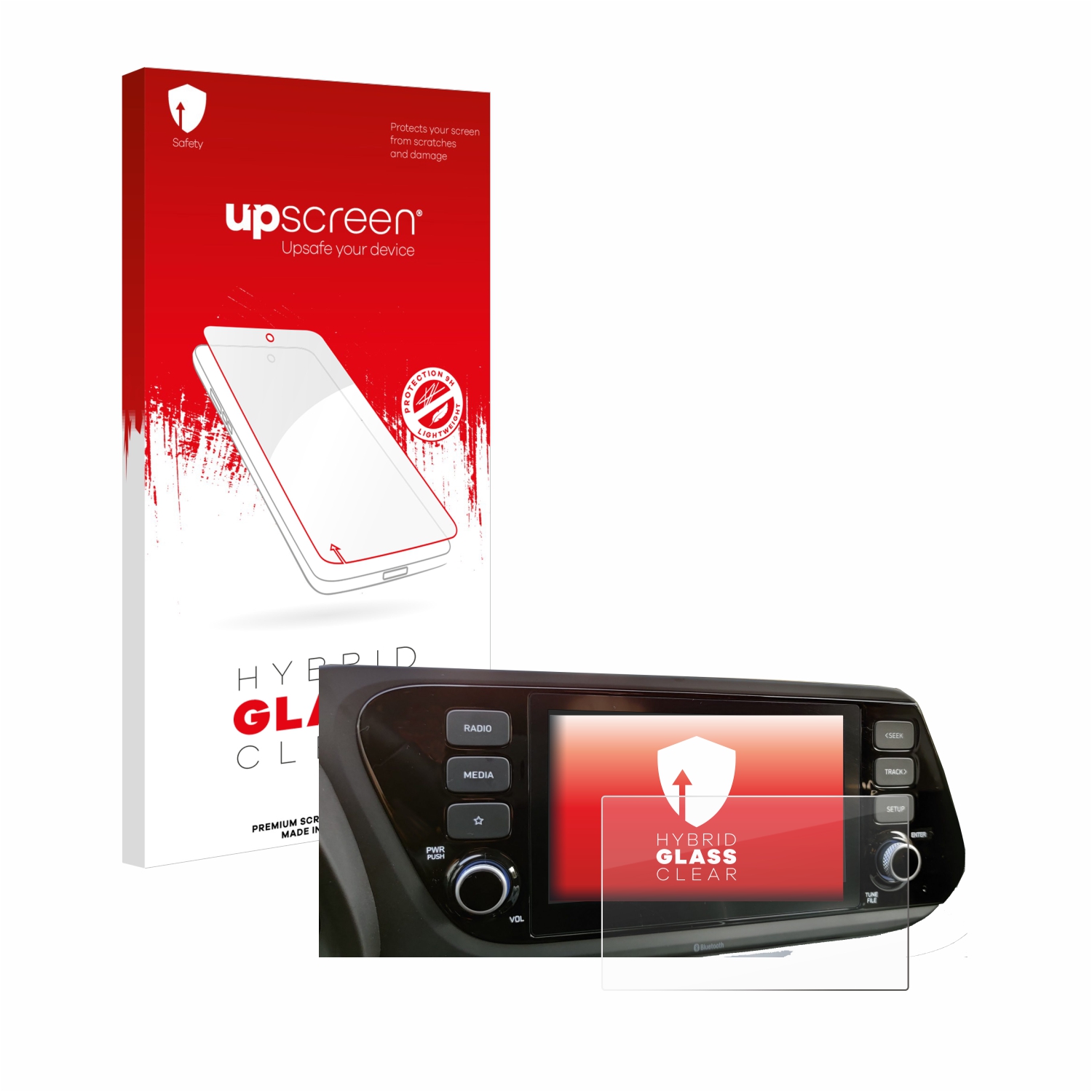 čirá skleněná fólie upscreen Hybrid Glas pro Hyundai i20 2020 8