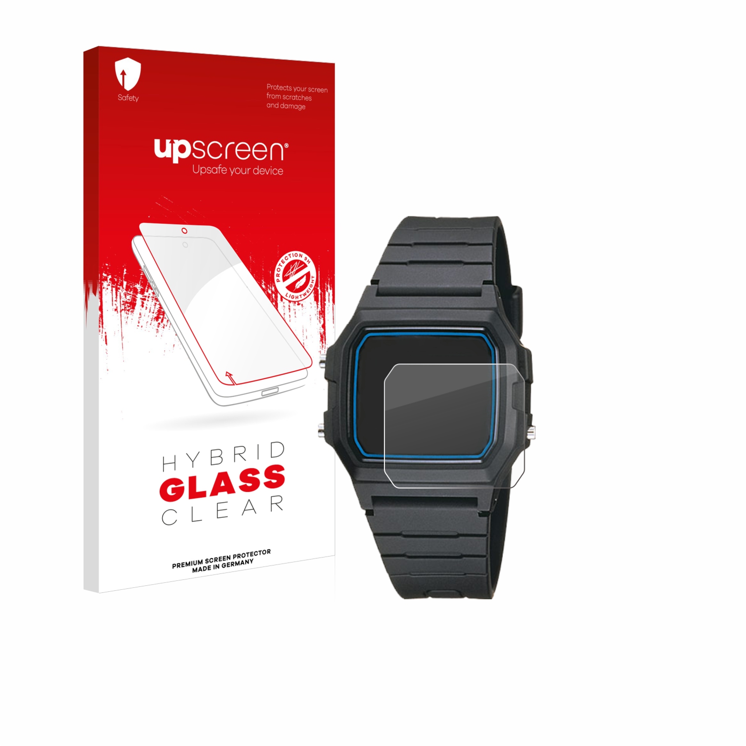 čirá skleněná fólie upscreen Hybrid Glas pro Casio F-105W-1AWYEF