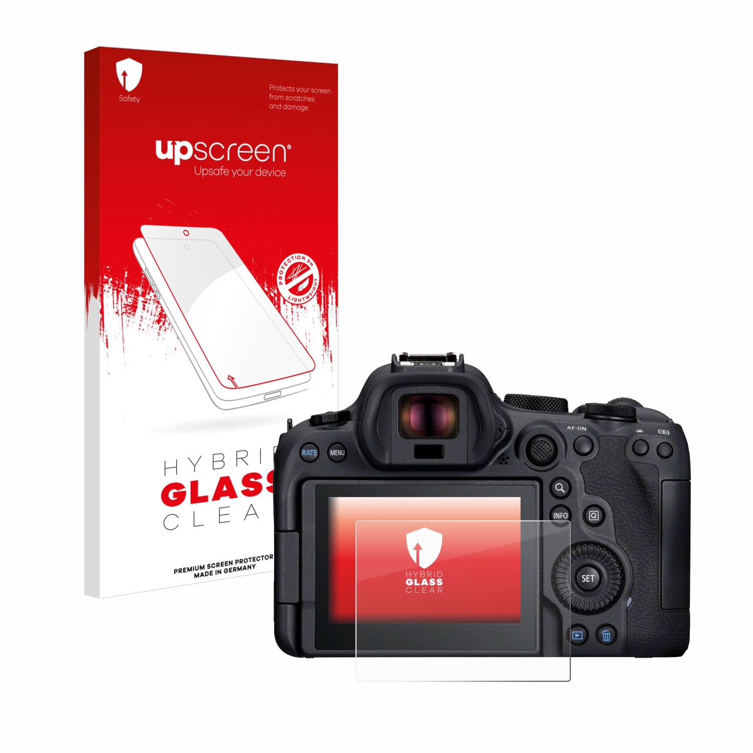 čirá skleněná fólie upscreen Hybrid Glas pro Canon EOS R6 Mark II