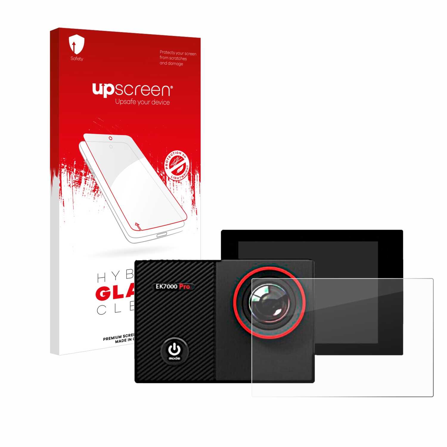 čirá skleněná fólie upscreen Hybrid Glas pro Akaso EK7000 Pro
