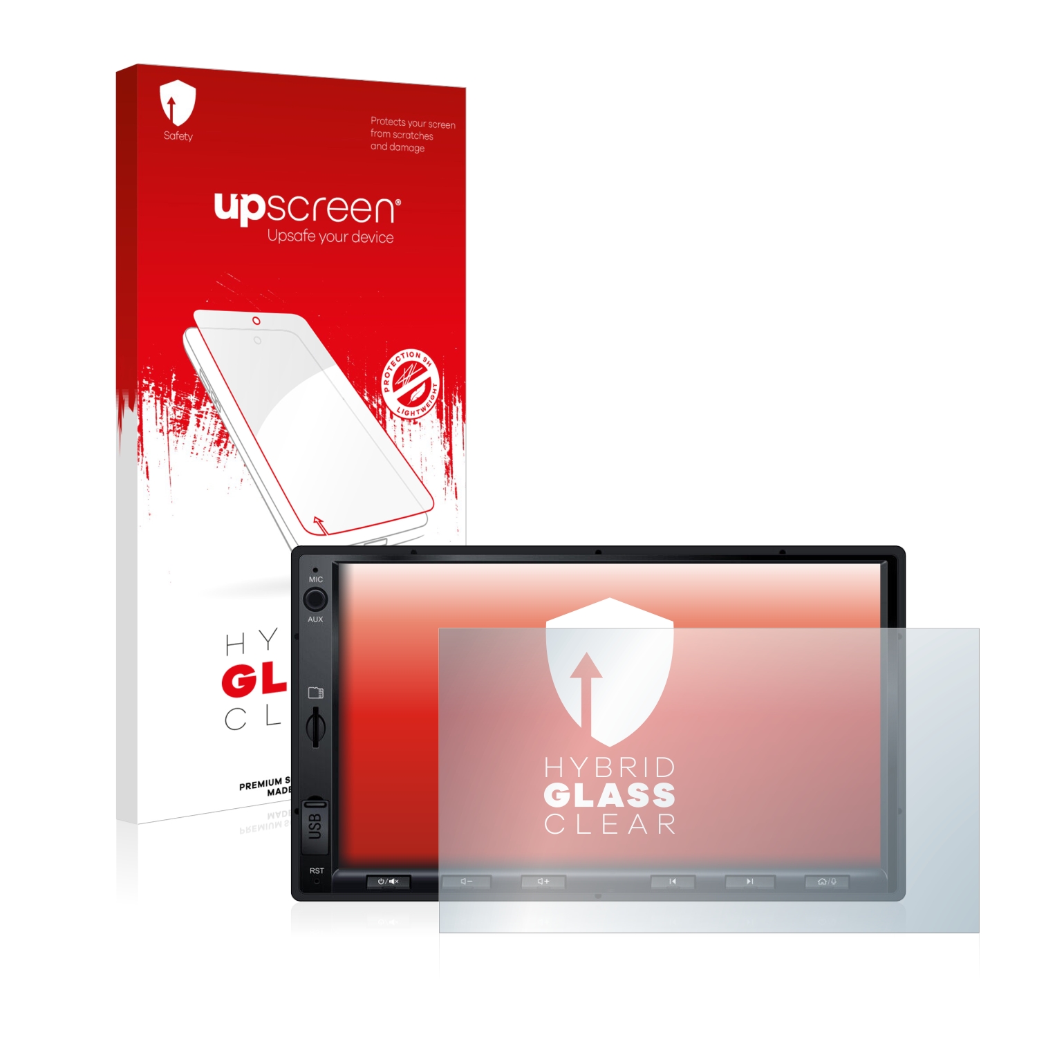 čirá skleněná fólie upscreen Hybrid Glas pro Atoto S8 Standard 7 palce