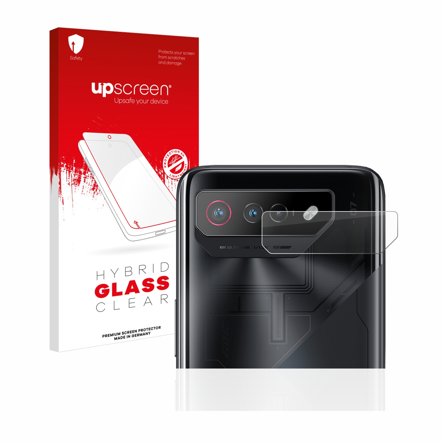 čirá skleněná fólie upscreen Hybrid Glas pro ASUS ROG Phone 7 Ultimate (pouze kamera)
