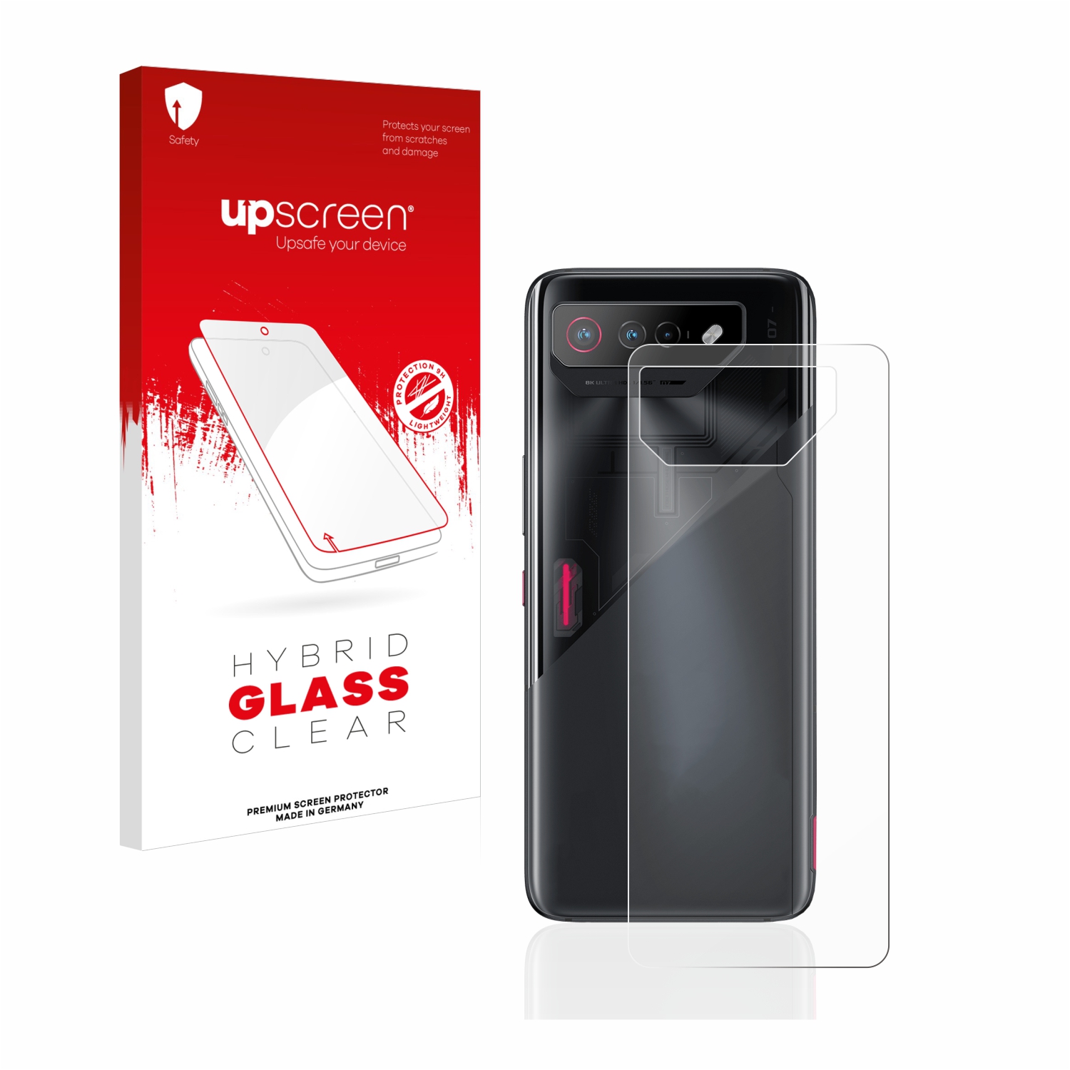 čirá skleněná fólie upscreen Hybrid Glas pro ASUS ROG Phone 7 (zadní strana)