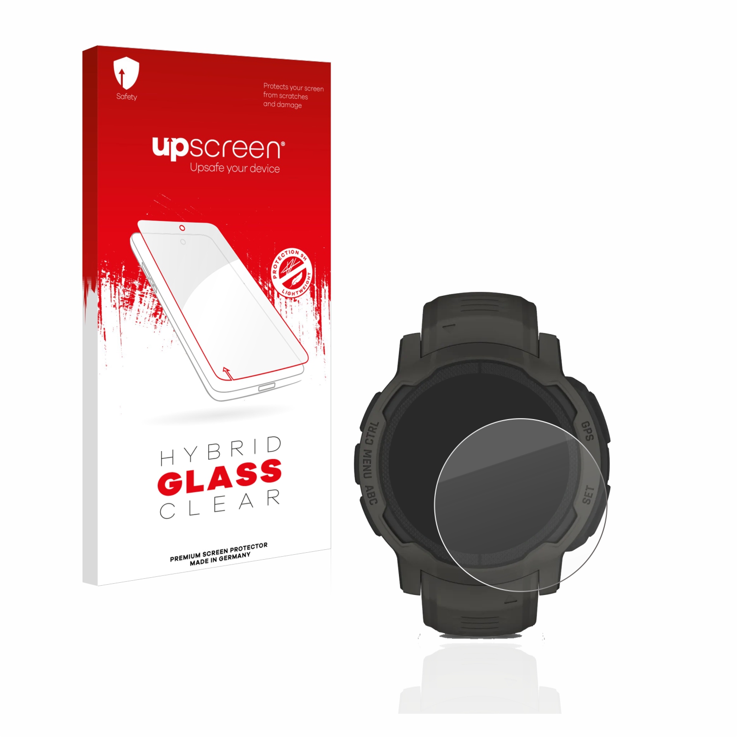 čirá skleněná fólie upscreen Hybrid Glas pro Garmin Instinct 2 Solar