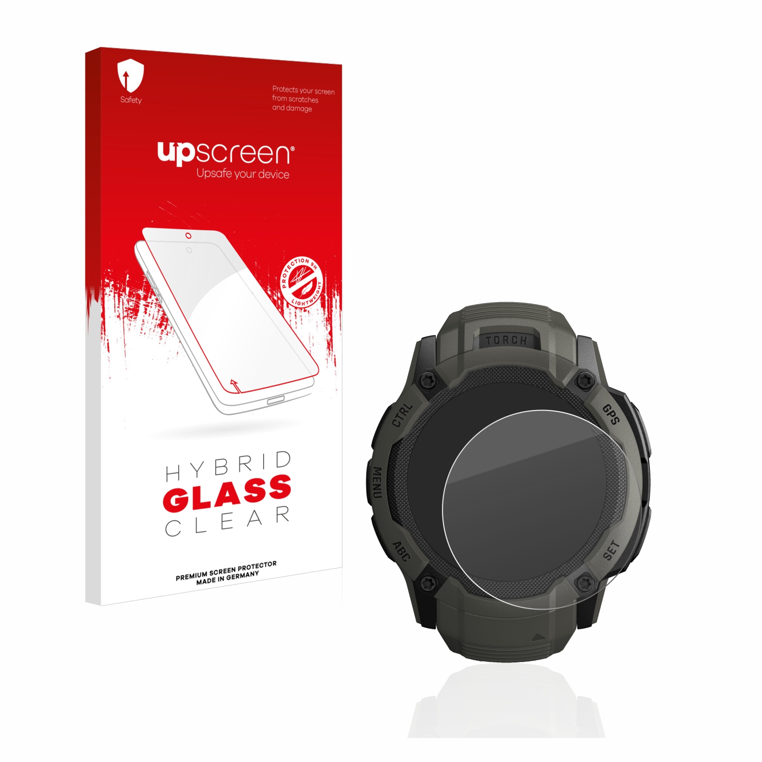 čirá skleněná fólie upscreen Hybrid Glas pro Garmin Instinct 2X Solar