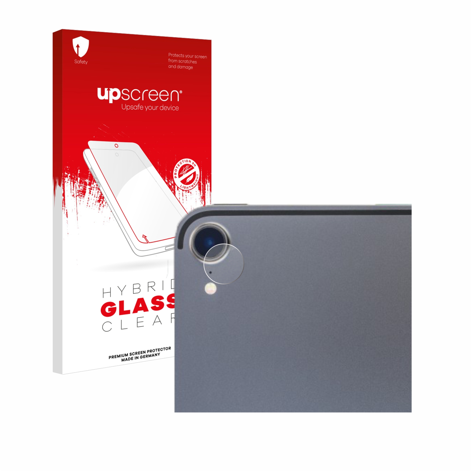 čirá skleněná fólie upscreen Hybrid Glas pro Apple iPad Pro 12.9 2018 (pouze kamera, 3. Gen.)