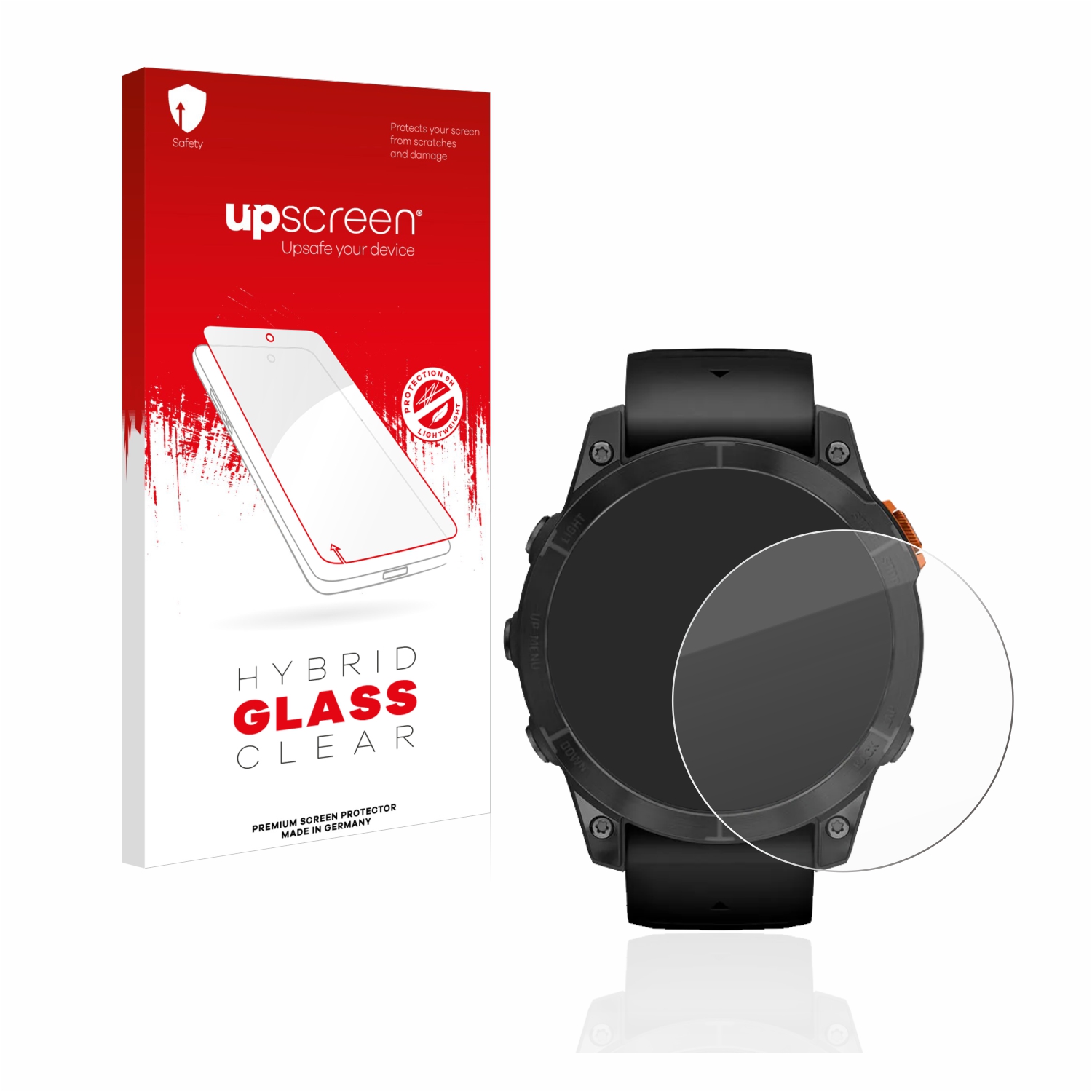čirá skleněná fólie upscreen Hybrid Glas pro Garmin Fenix 7 Pro Solar (47 mm)