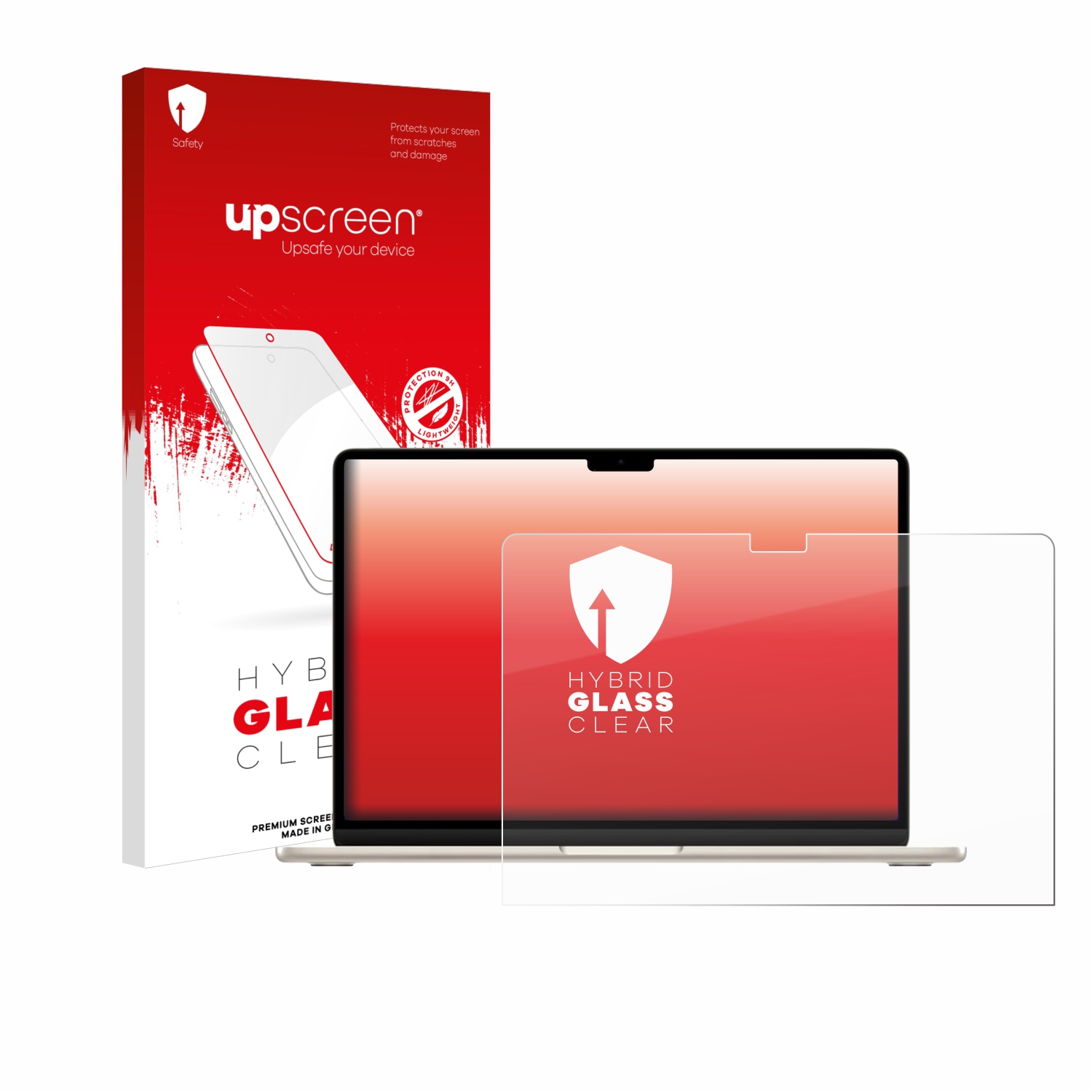 čirá skleněná fólie upscreen Hybrid Glas pro Apple MacBook Air 15 M2 2022