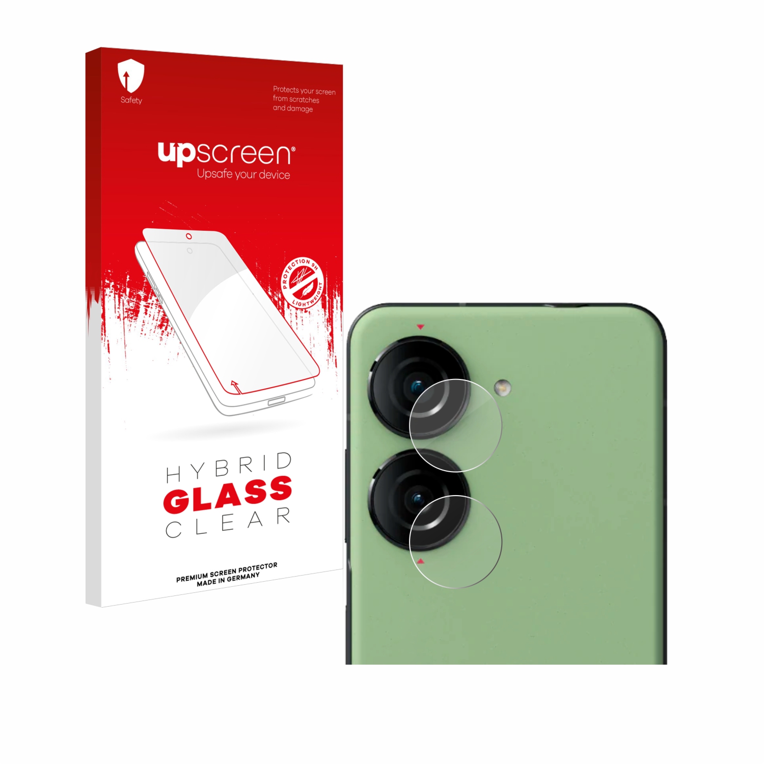 čirá skleněná fólie upscreen Hybrid Glas pro ASUS ZenFone 10 (pouze kamera)