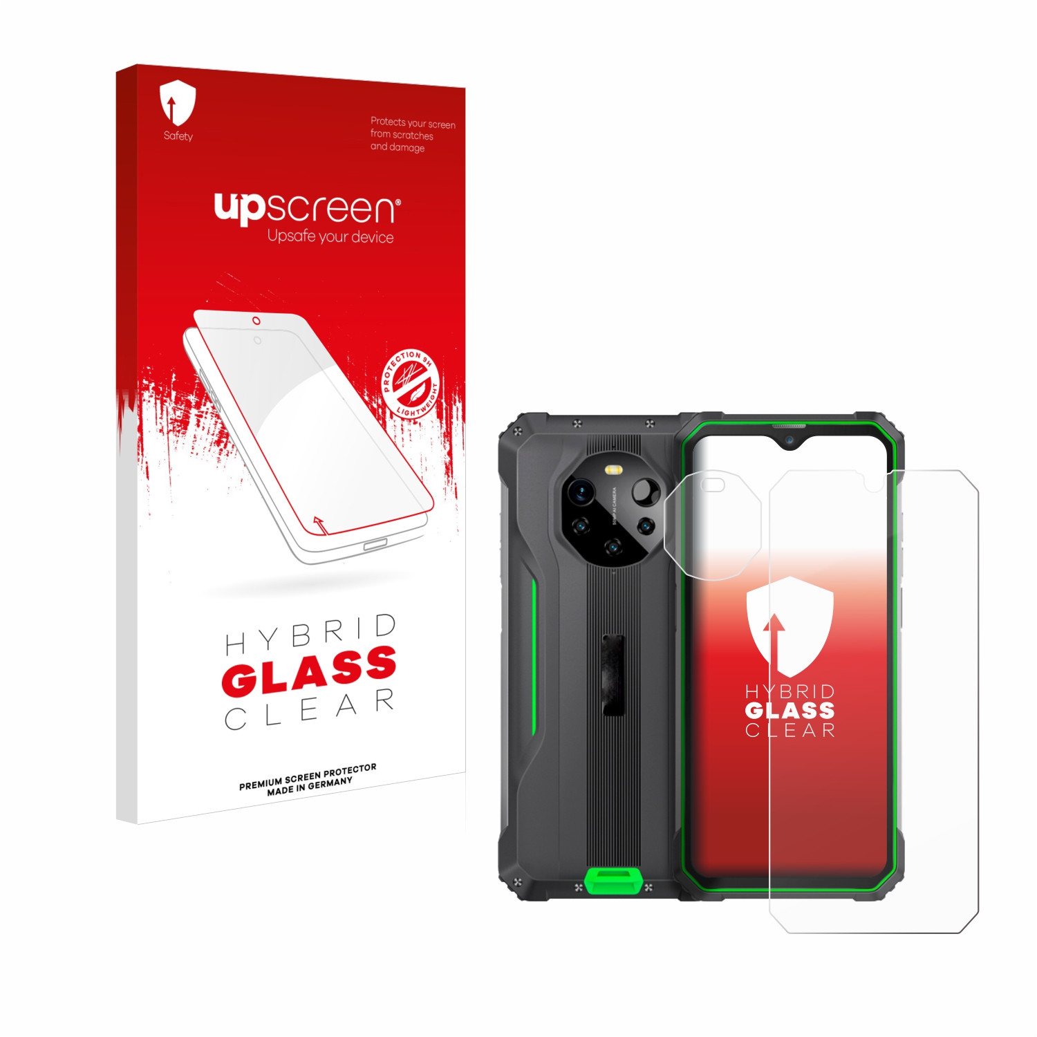 čirá skleněná fólie upscreen Hybrid Glas pro Blackview BL8800 5G (displej+Kamera)