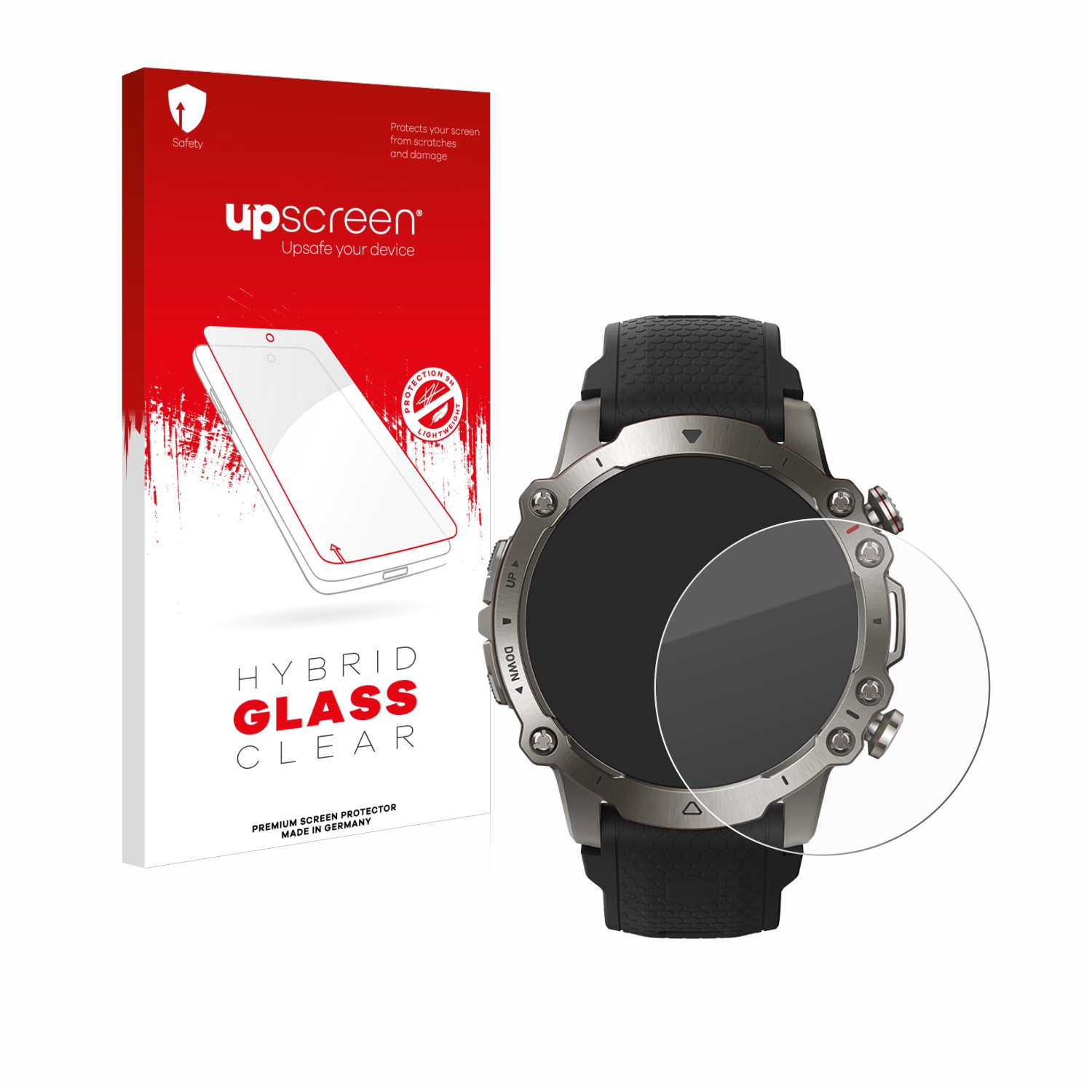 čirá skleněná fólie upscreen Hybrid Glas pro Huami Amazfit Falcon