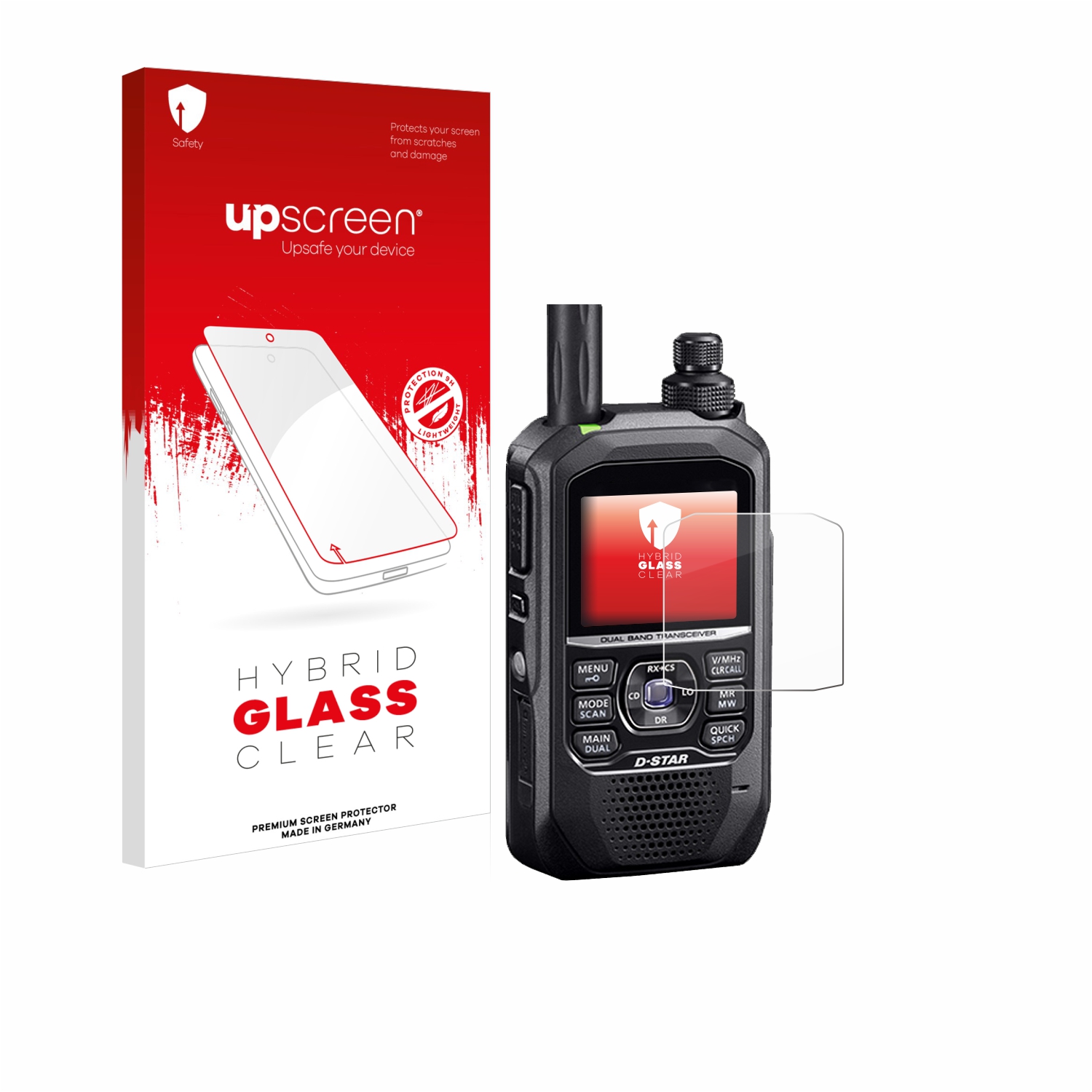 čirá skleněná fólie upscreen Hybrid Glas pro Icom ID-50E