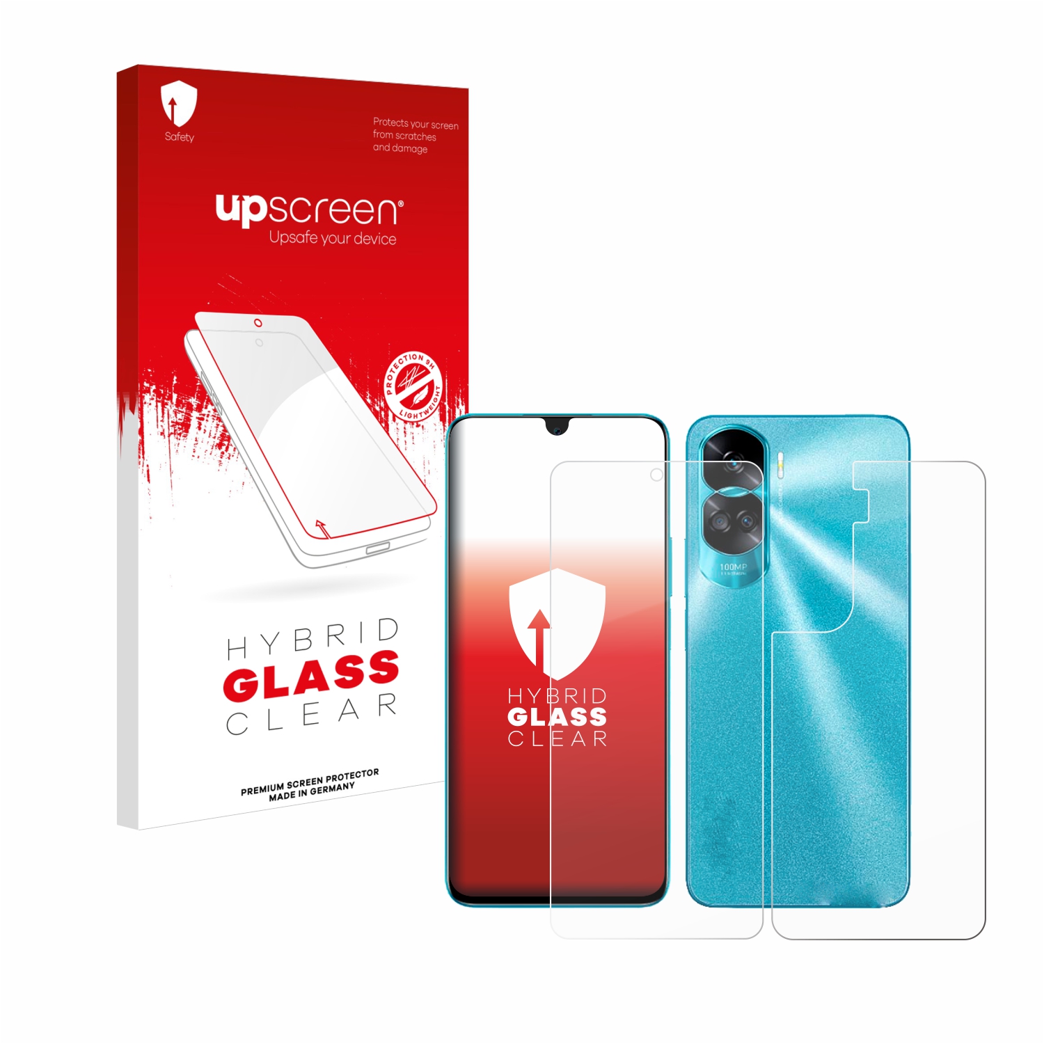 čirá skleněná fólie upscreen Hybrid Glas pro Honor 90 Lite (displej+zadní strana)