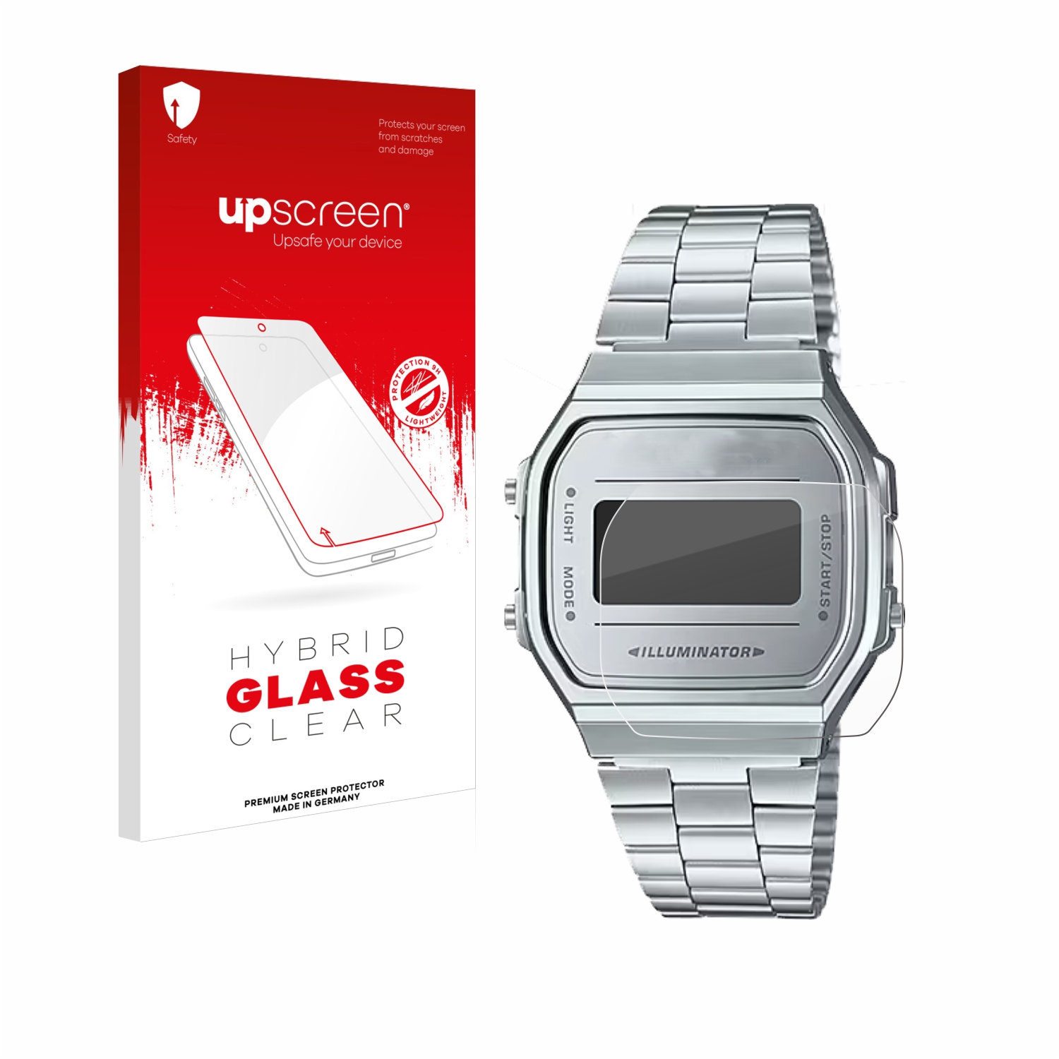 čirá skleněná fólie upscreen Hybrid Glas pro Casio A168WEM-7EF