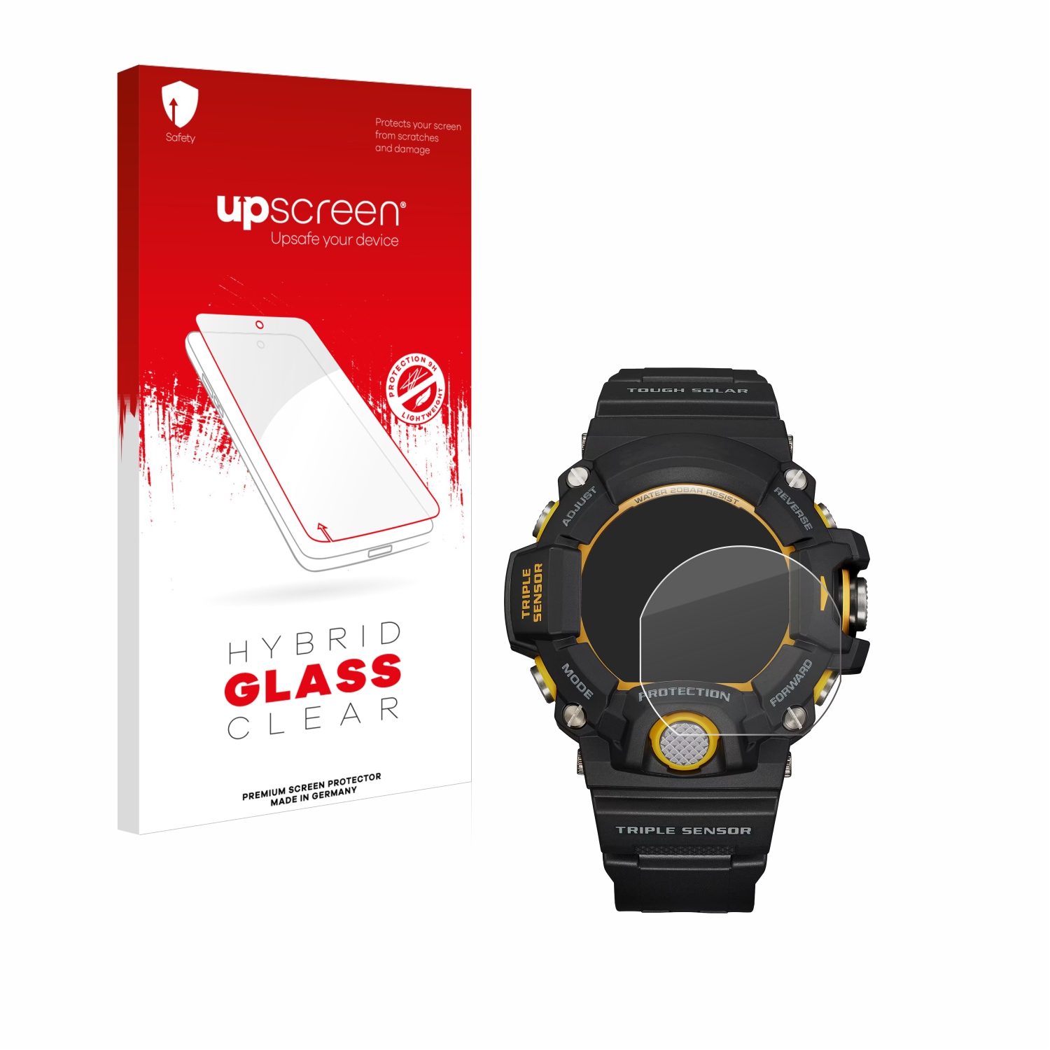 čirá skleněná fólie upscreen Hybrid Glas pro Casio G-Shock GW-9400Y-1