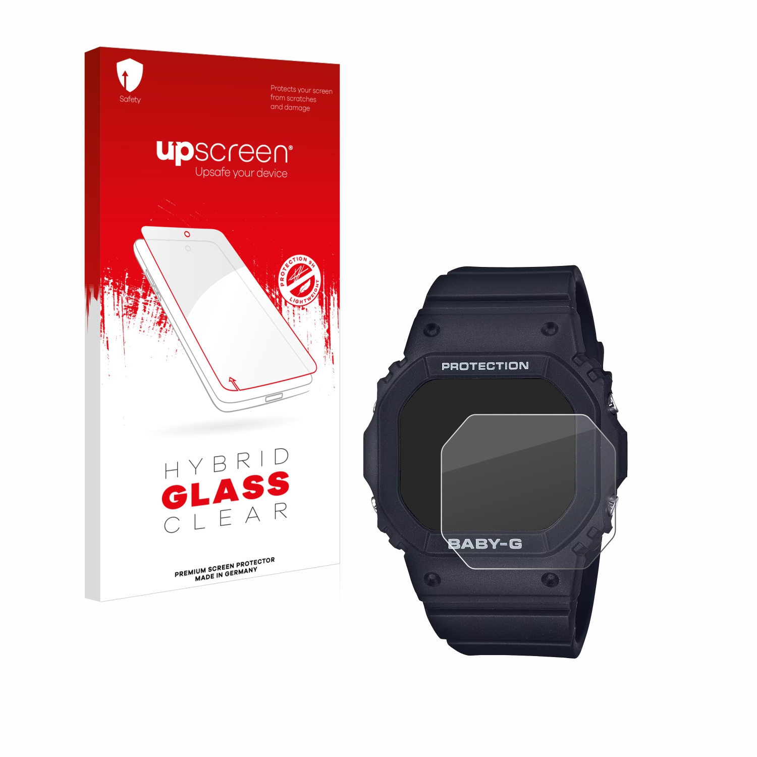 čirá skleněná fólie upscreen Hybrid Glas pro Casio Baby-G BGD-565