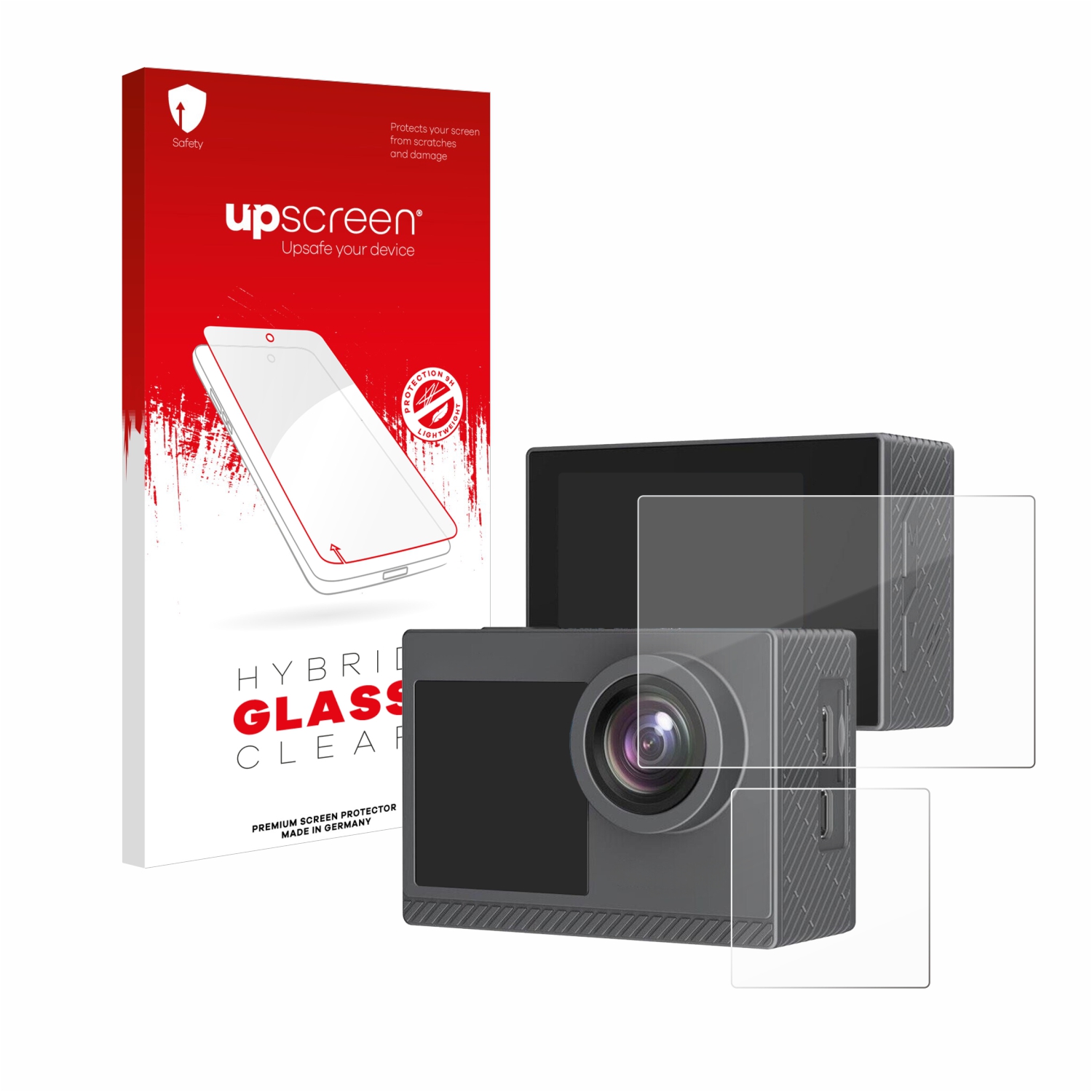 čirá skleněná fólie upscreen Hybrid Glas pro Akaso Brave 4 Pro
