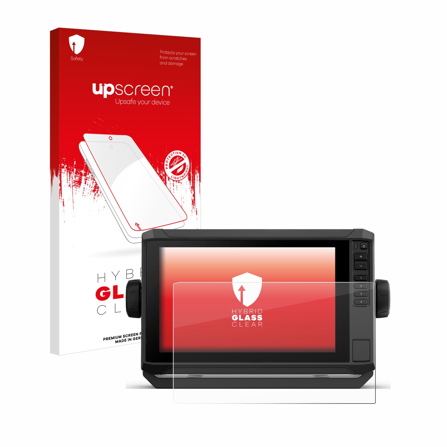 čirá skleněná fólie upscreen Hybrid Glas pro Garmin ECHOMAP UHD2 9