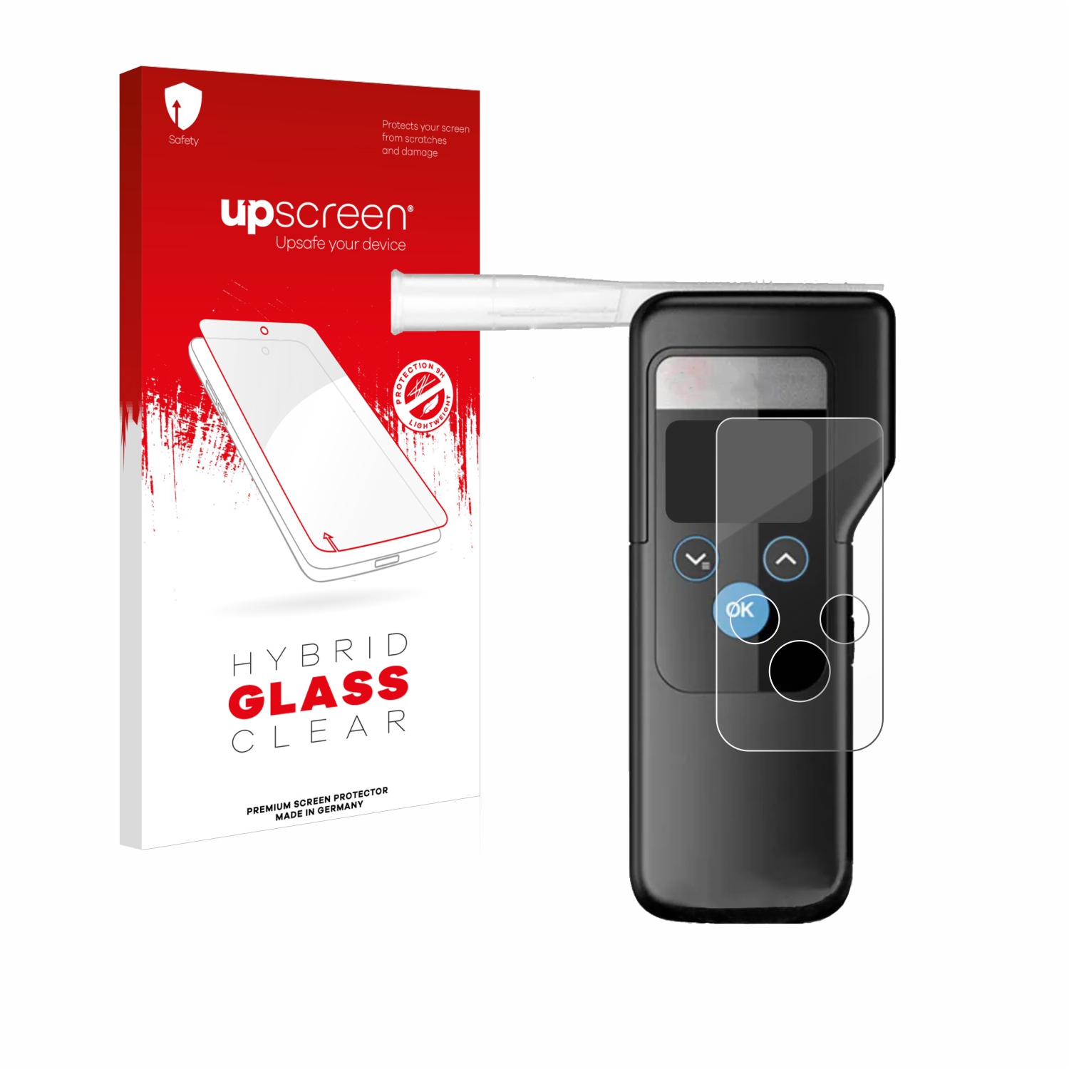 čirá skleněná fólie upscreen Hybrid Glas pro Dräger Alcotest 6000