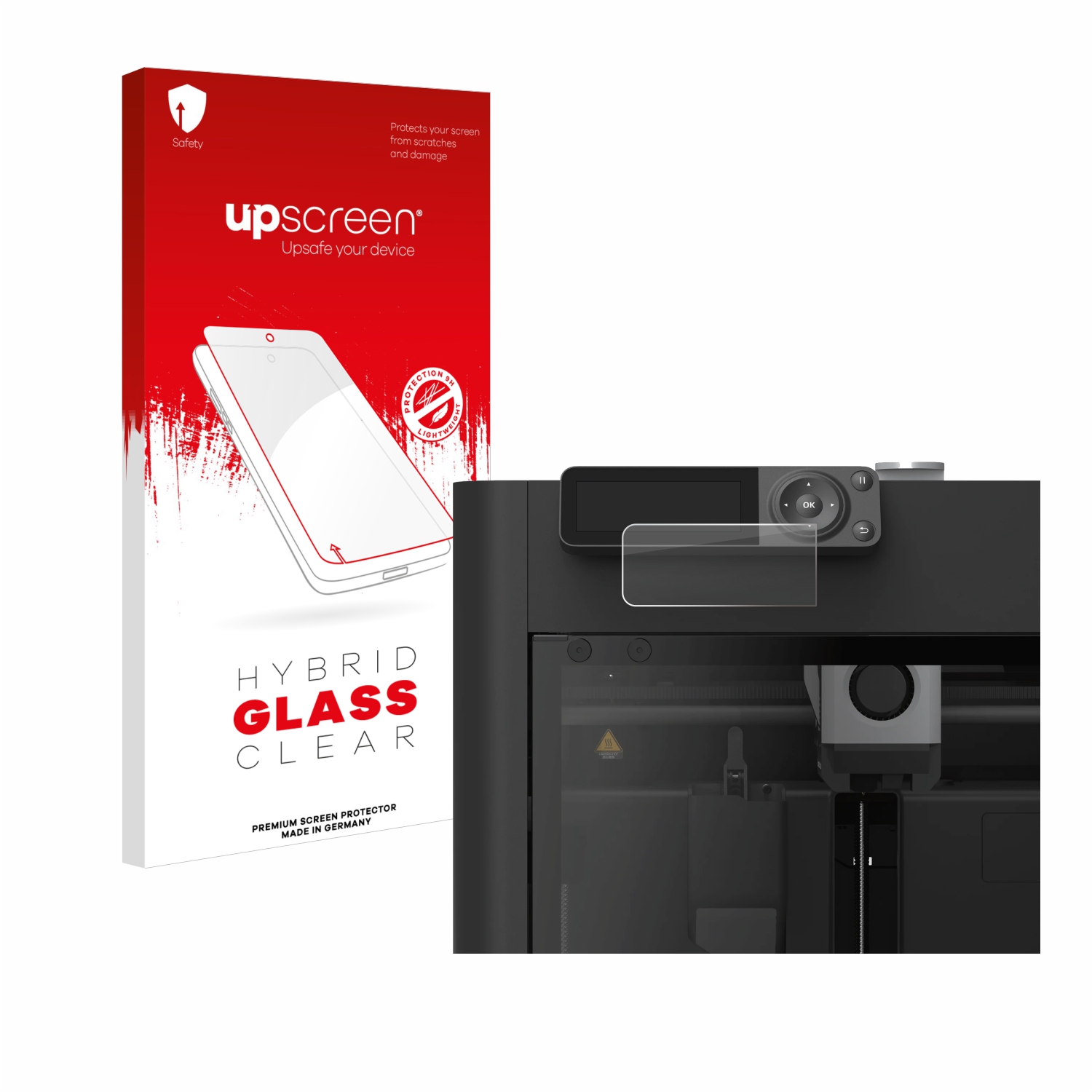 čirá skleněná fólie upscreen Hybrid Glas pro Bambu Lab P1S 3D Printer