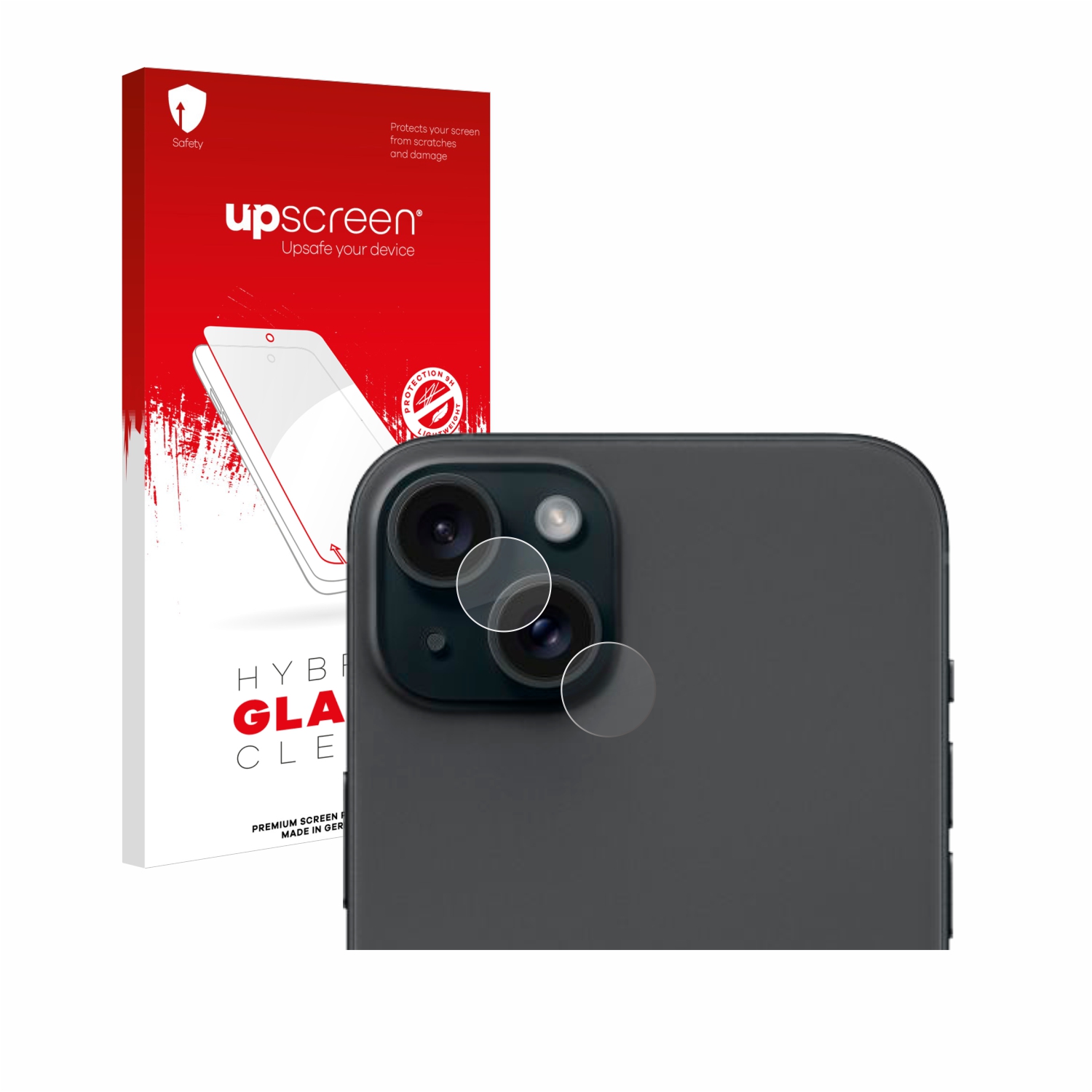 čirá skleněná fólie upscreen Hybrid Glas pro Apple iPhone 15 Plus (pouze kamera)