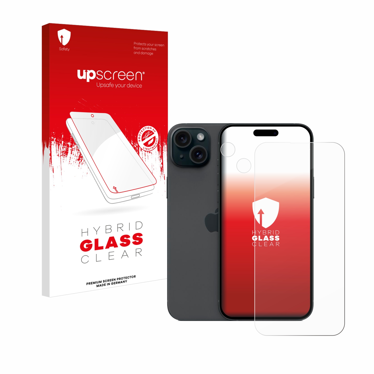 čirá skleněná fólie upscreen Hybrid Glas pro Apple iPhone 15 Plus (displej+Kamera)