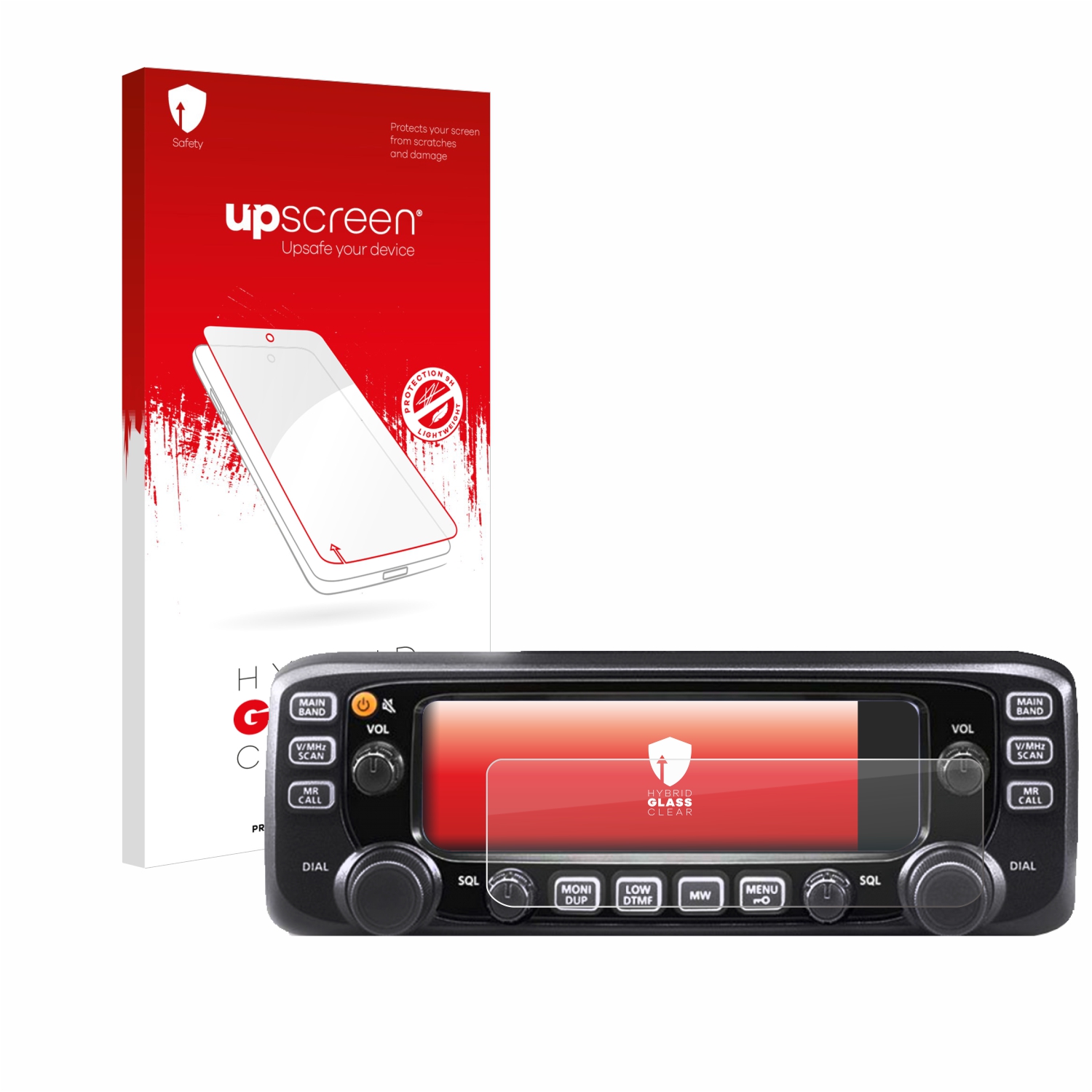 čirá skleněná fólie upscreen Hybrid Glas pro Icom IC-2730E