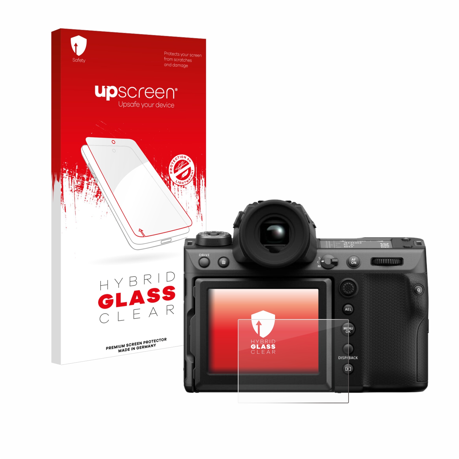 čirá skleněná fólie upscreen Hybrid Glas pro Fujifilm GFX100 II