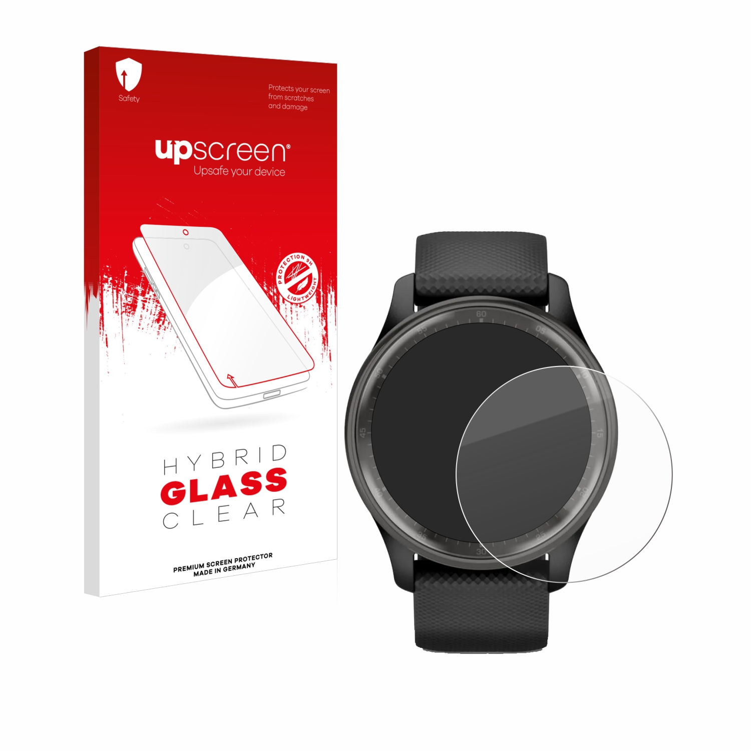 čirá skleněná fólie upscreen Hybrid Glas pro Garmin Vivomove Trend