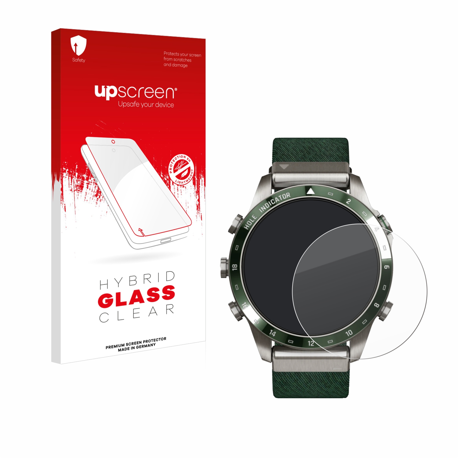 čirá skleněná fólie upscreen Hybrid Glas pro Garmin Marq Golfer Gen 2