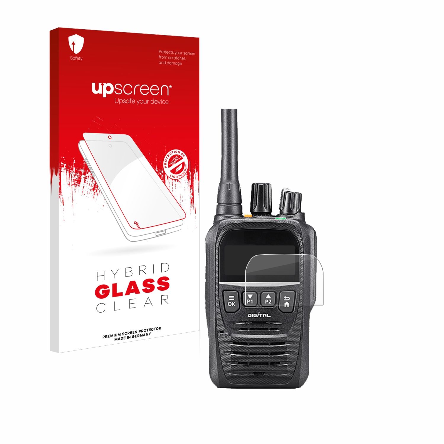 čirá skleněná fólie upscreen Hybrid Glas pro Icom IC-F52D