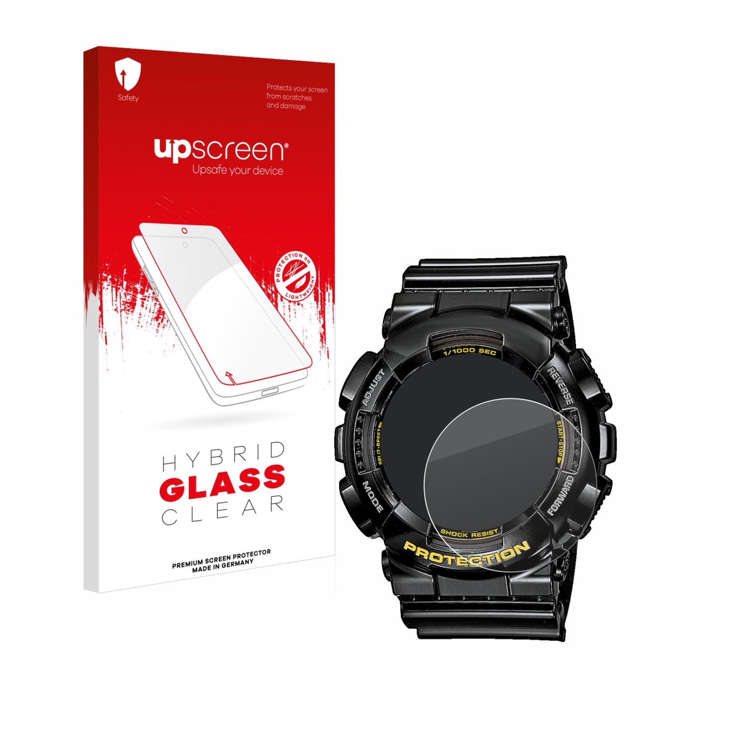 čirá skleněná fólie upscreen Hybrid Glas pro Casio G-Shock GA-110GB-1A