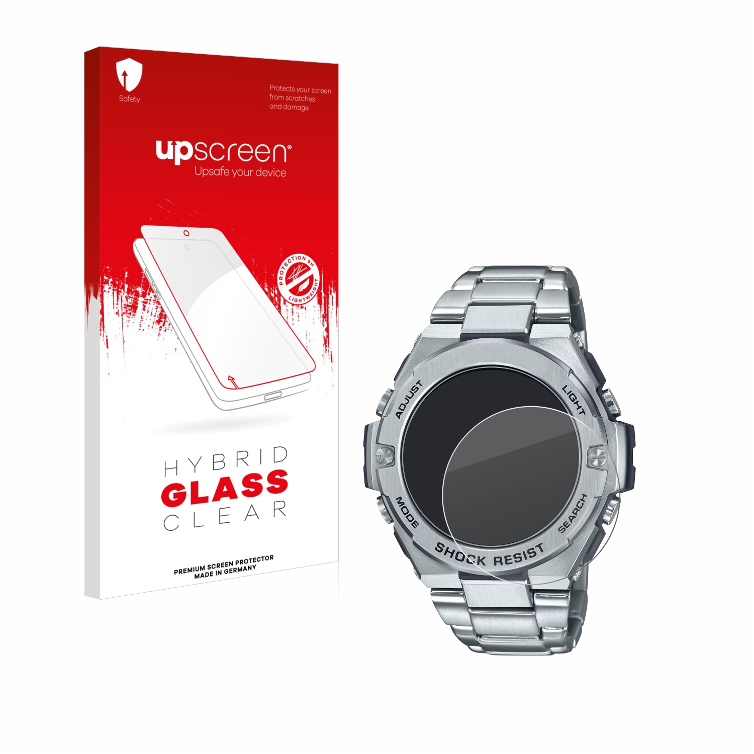 čirá skleněná fólie upscreen Hybrid Glas pro Casio G-Shock GST-B500D-1A