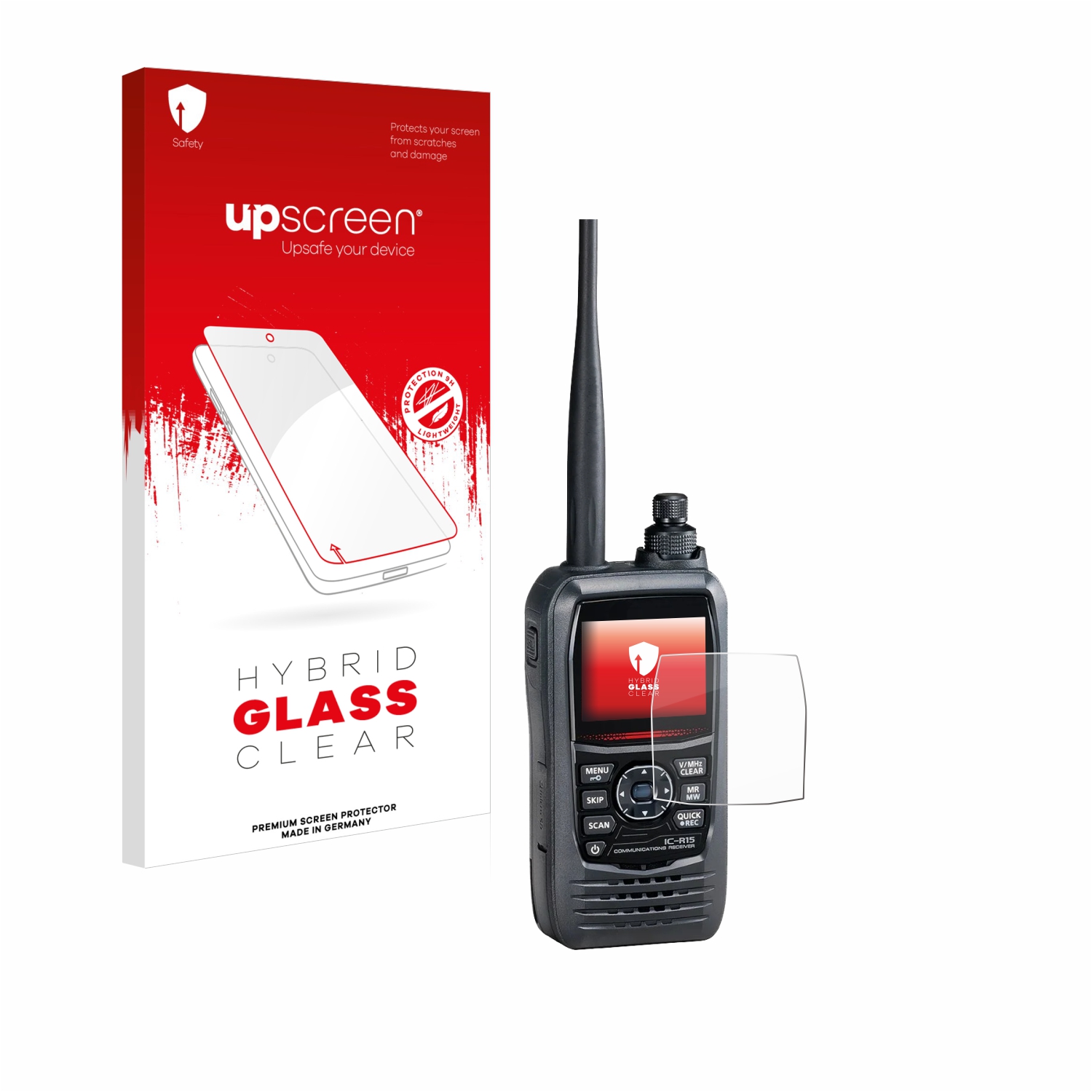 čirá skleněná fólie upscreen Hybrid Glas pro Icom IC-R15