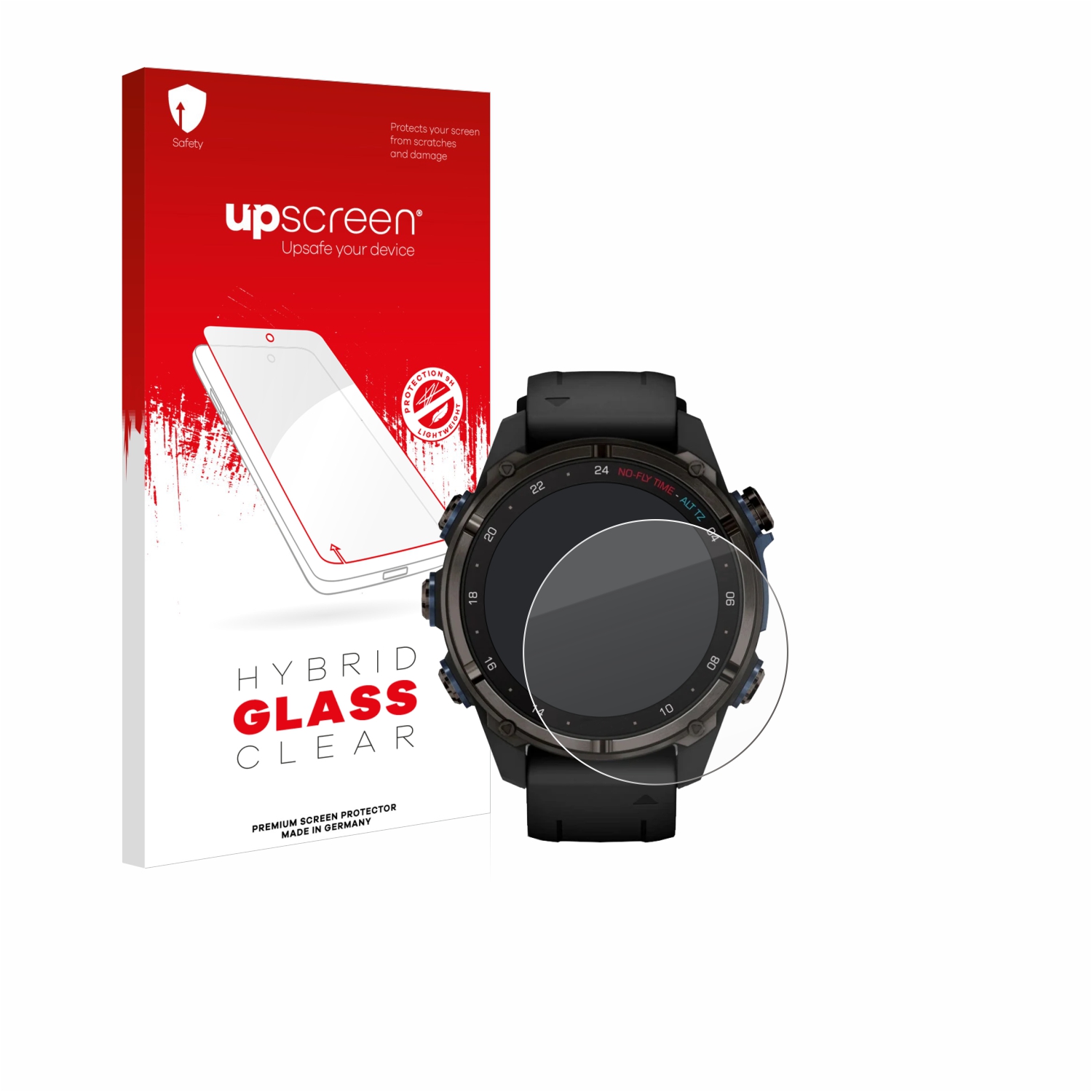 čirá skleněná fólie upscreen Hybrid Glas pro Garmin Descent Mk3i (43 mm)