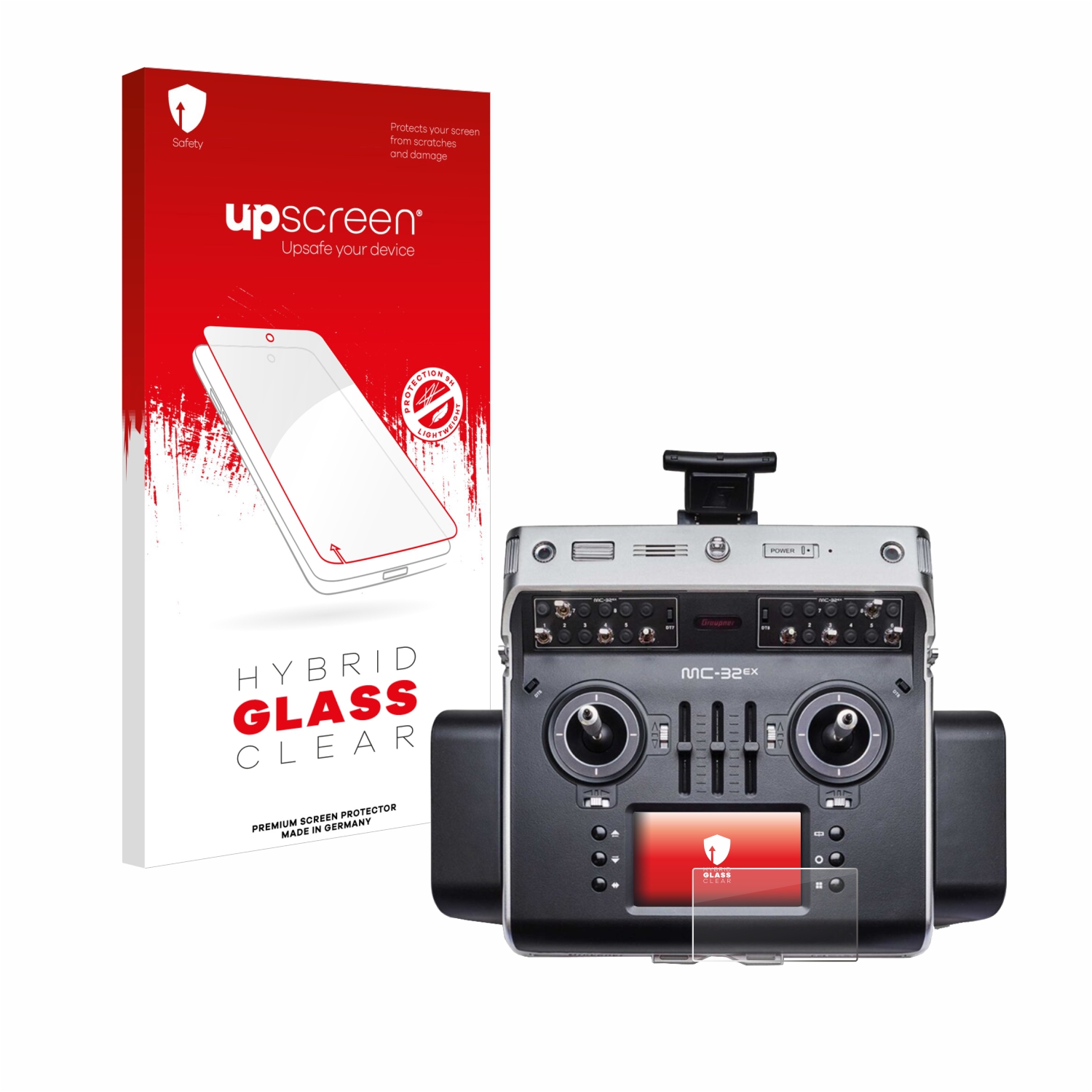 čirá skleněná fólie upscreen Hybrid Glas pro Graupner MC-32ex