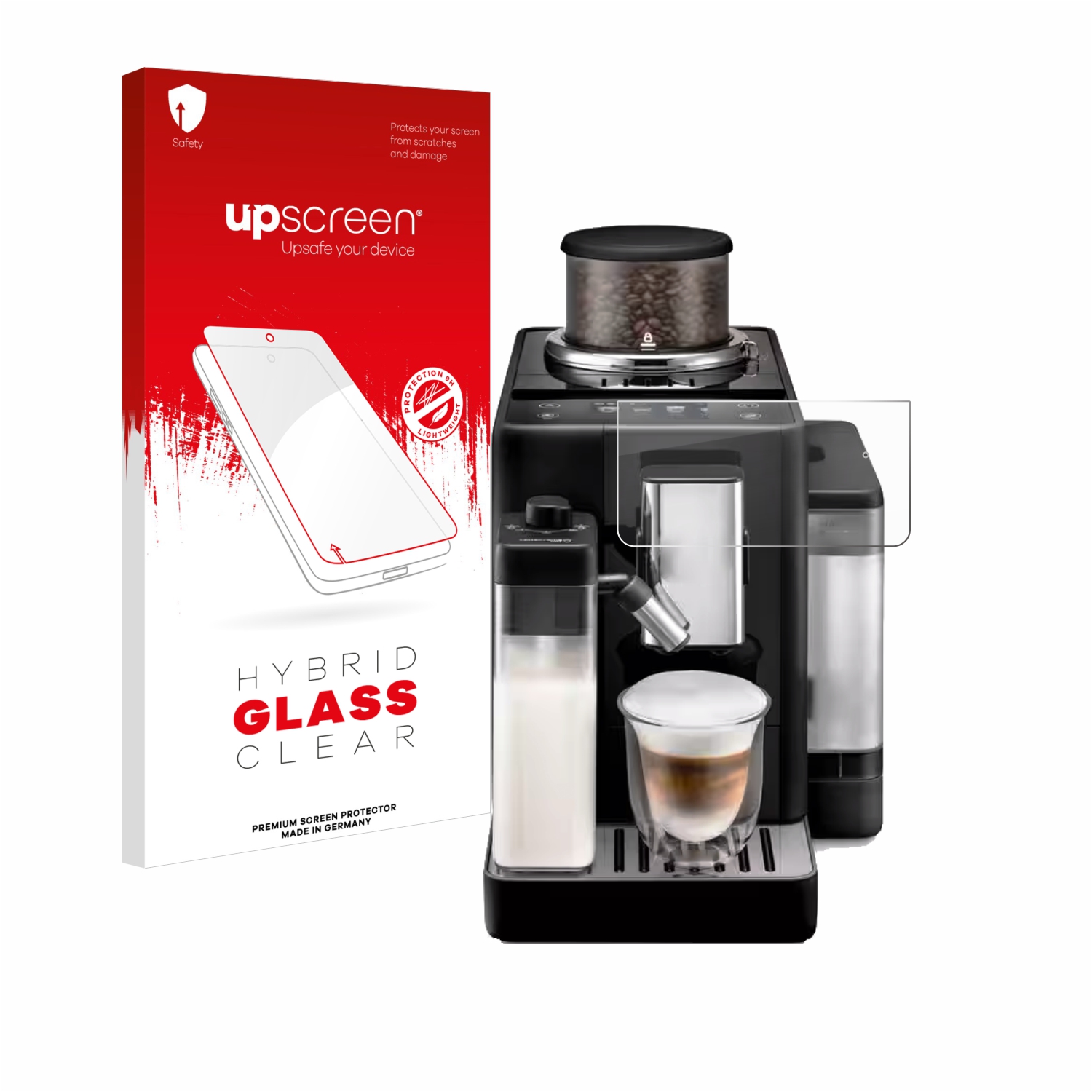 čirá skleněná fólie upscreen Hybrid Glas pro DeLonghi Rivelia